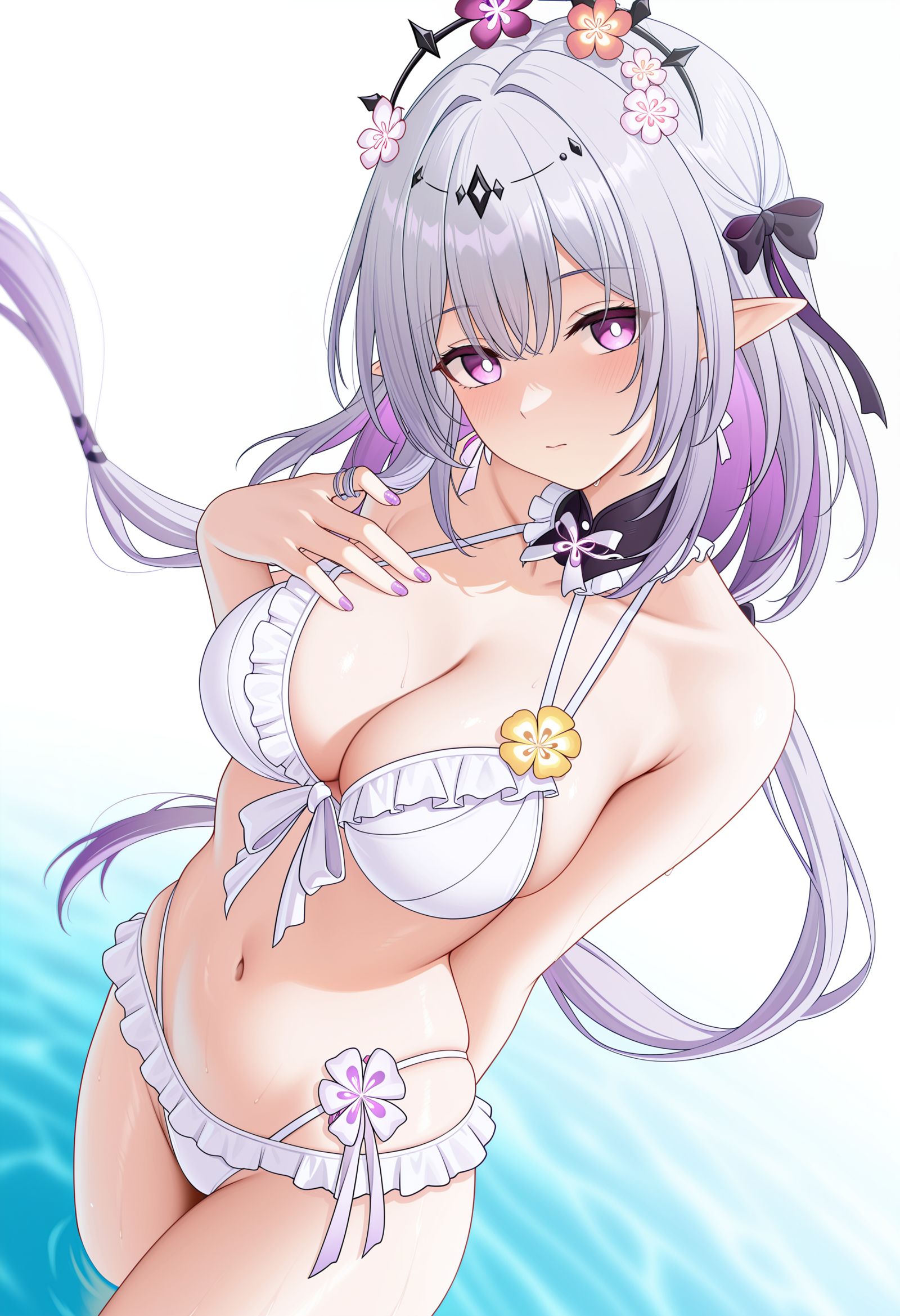 遐蝶 泳装插画图片壁纸