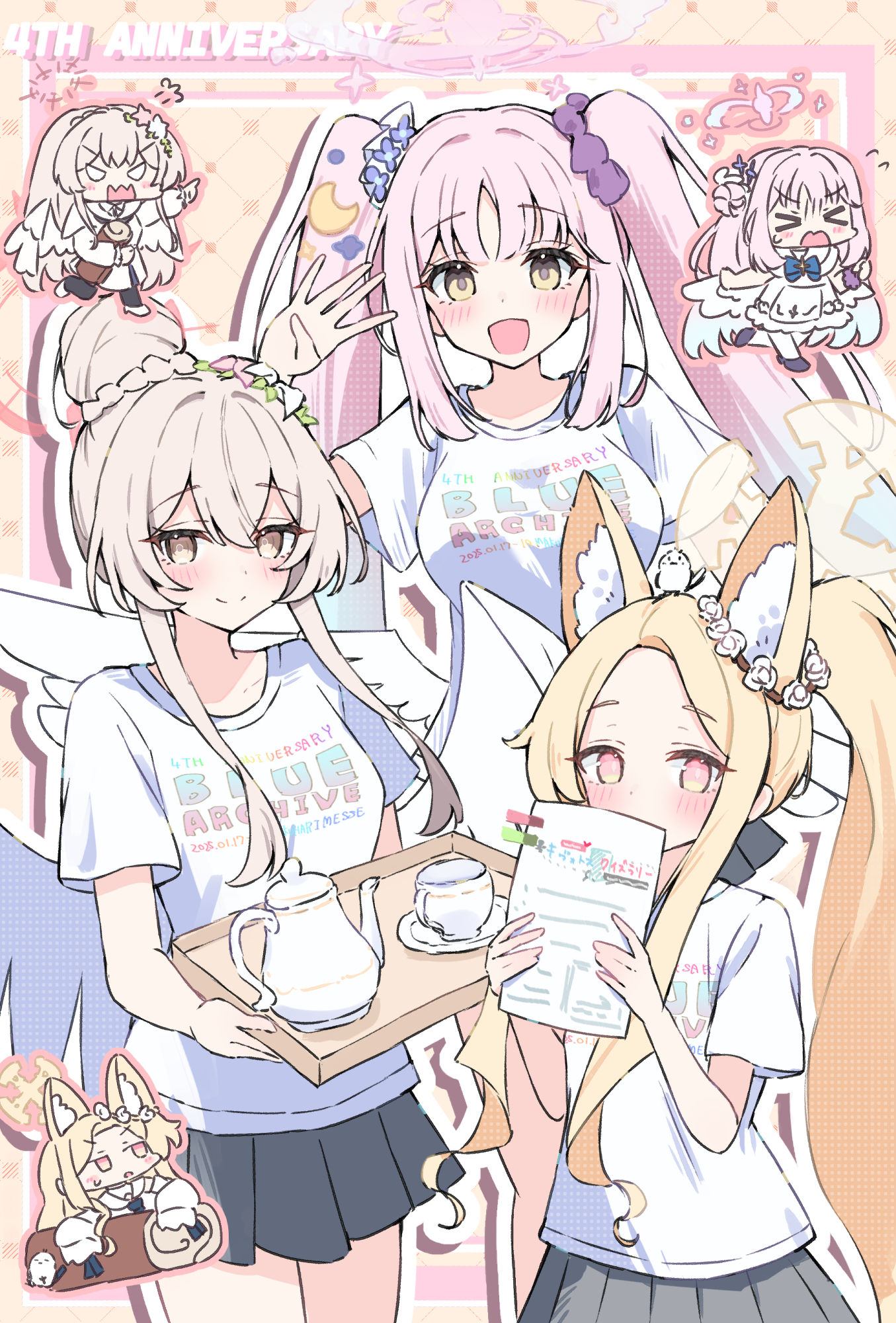 Tea Party插画图片壁纸