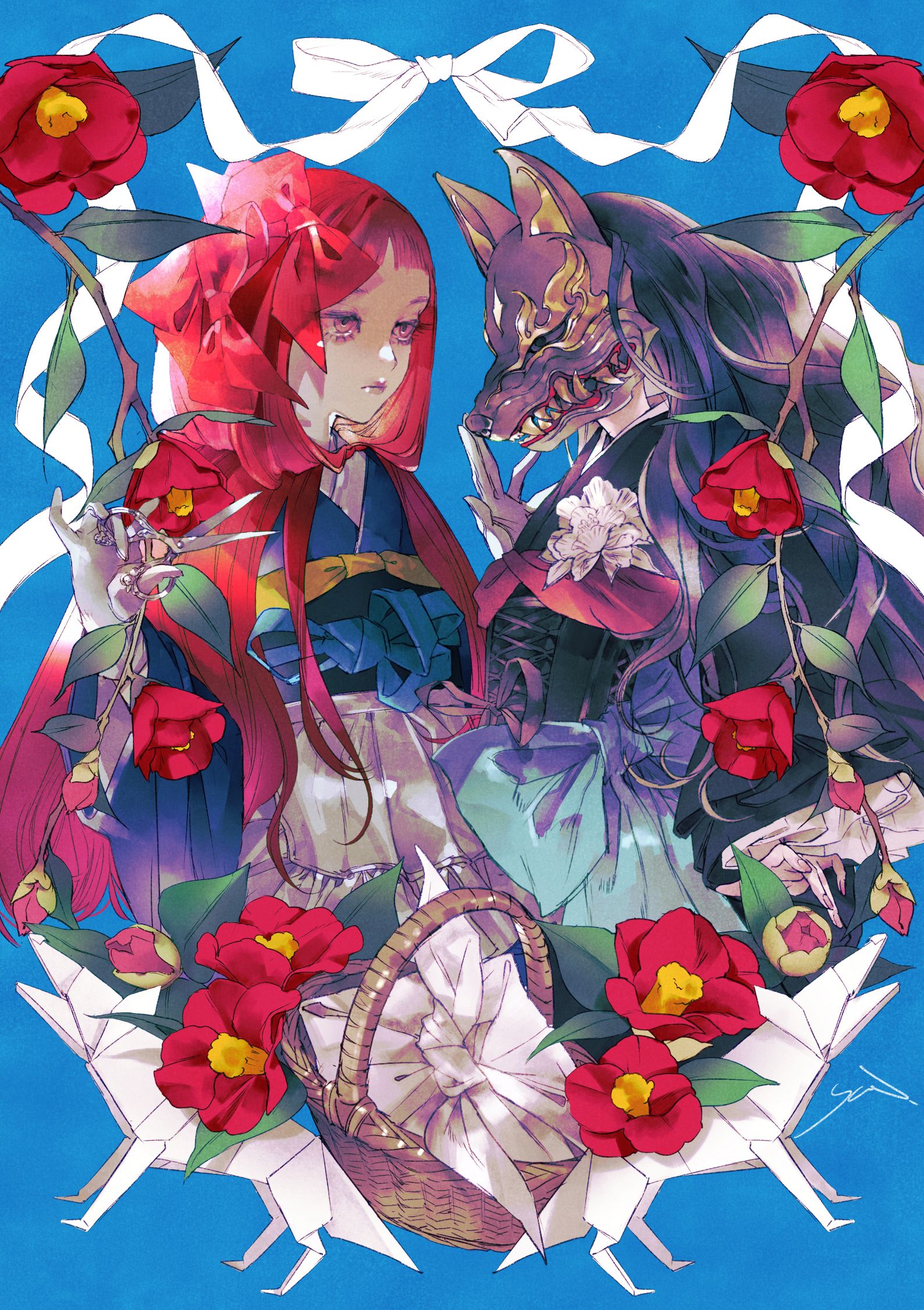 【童話シリーズ】赤ずきん插画图片壁纸