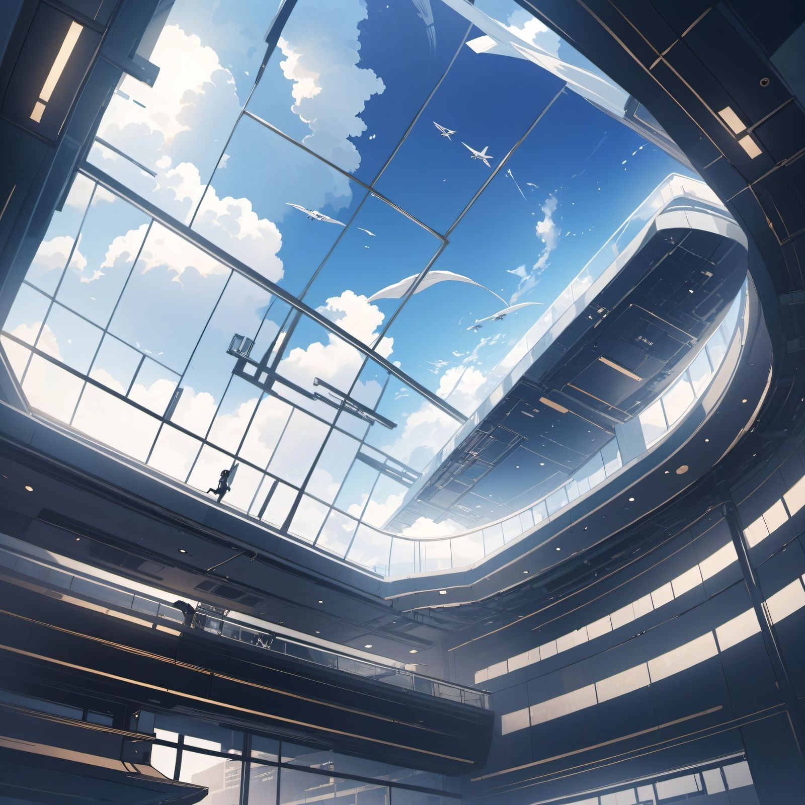 天空插画图片壁纸