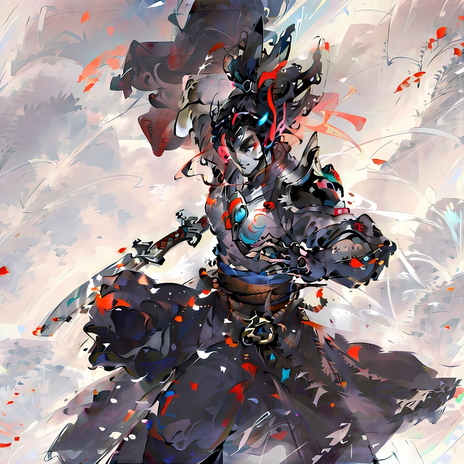 颜色-墨心美女