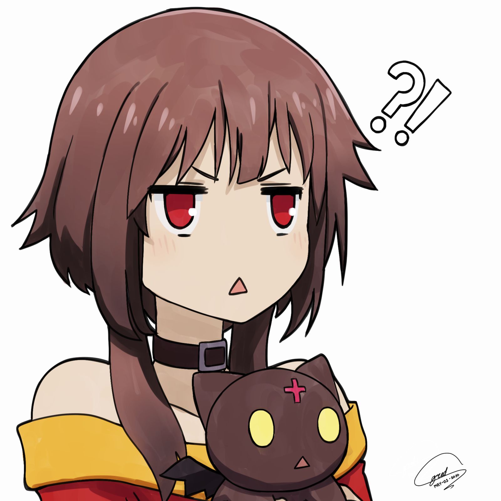 Confused explosion loli