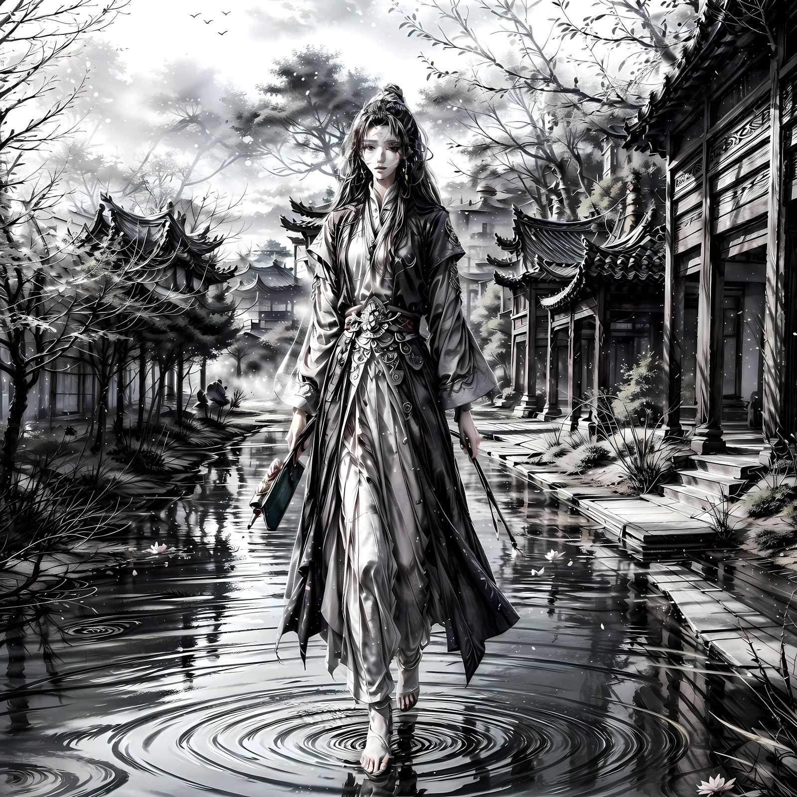 清明上河图-泼墨国风女