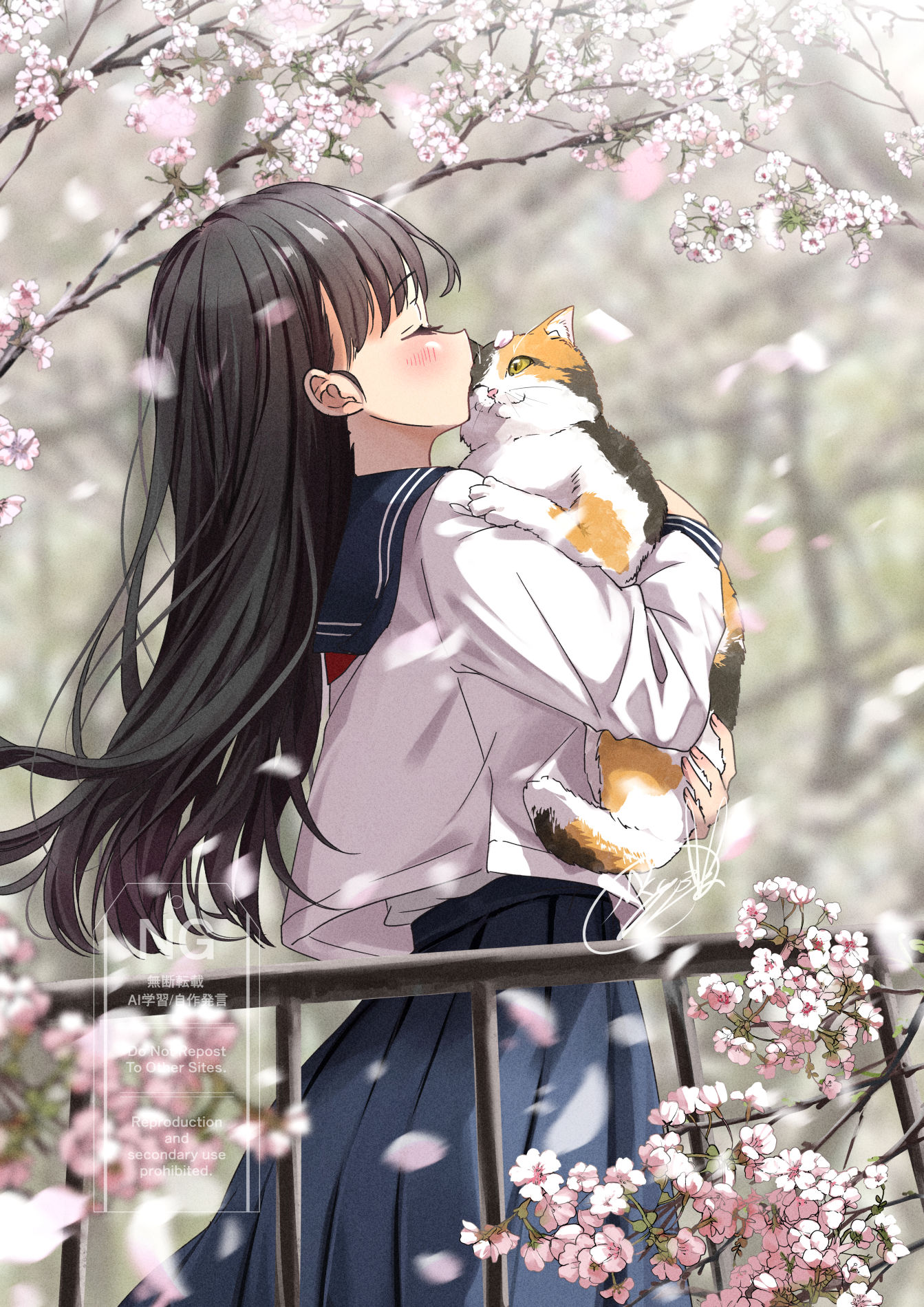 桜キス插画图片壁纸