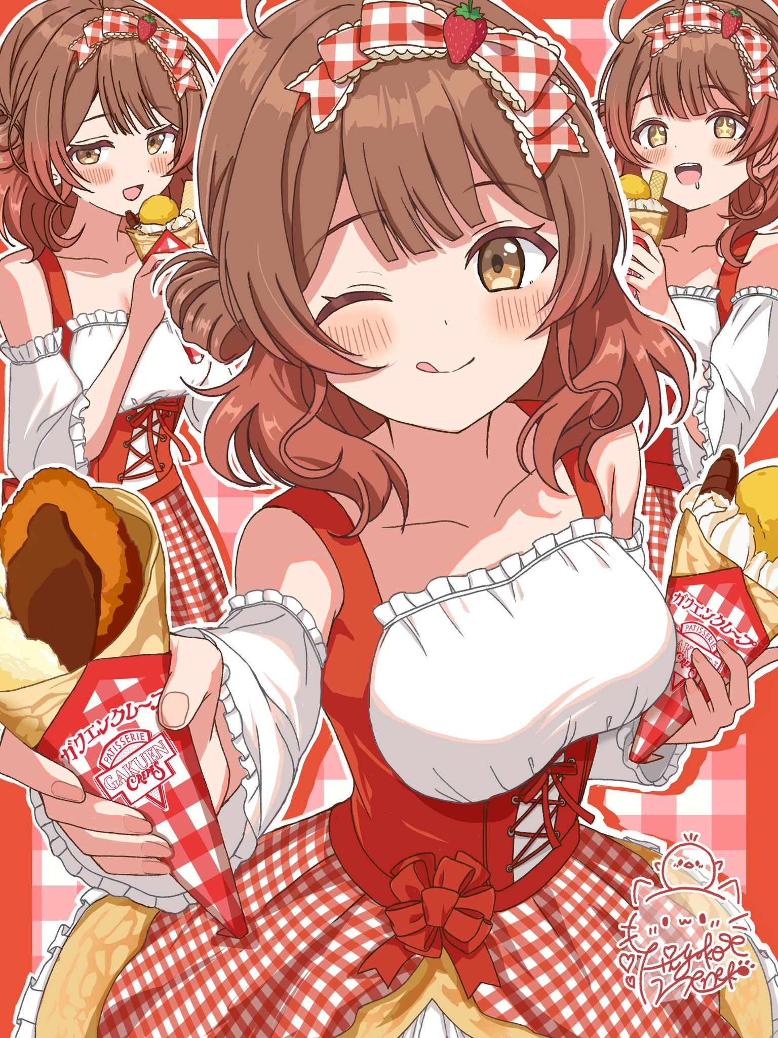 クレープ佑芽ちゃん！✨插画图片壁纸