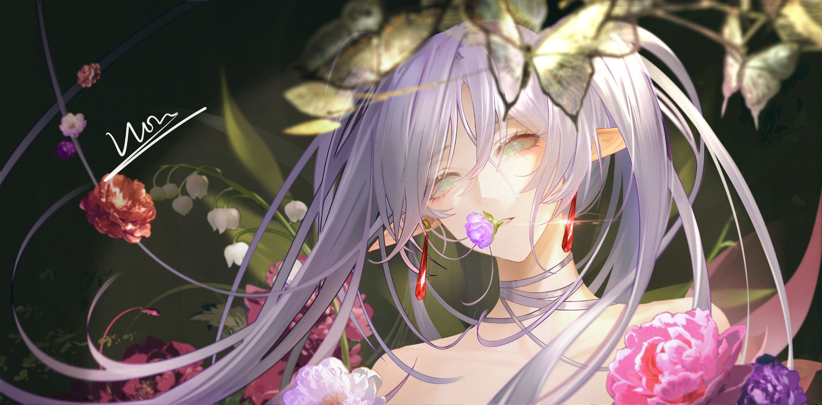 百日绘day2芙莉莲插画图片壁纸