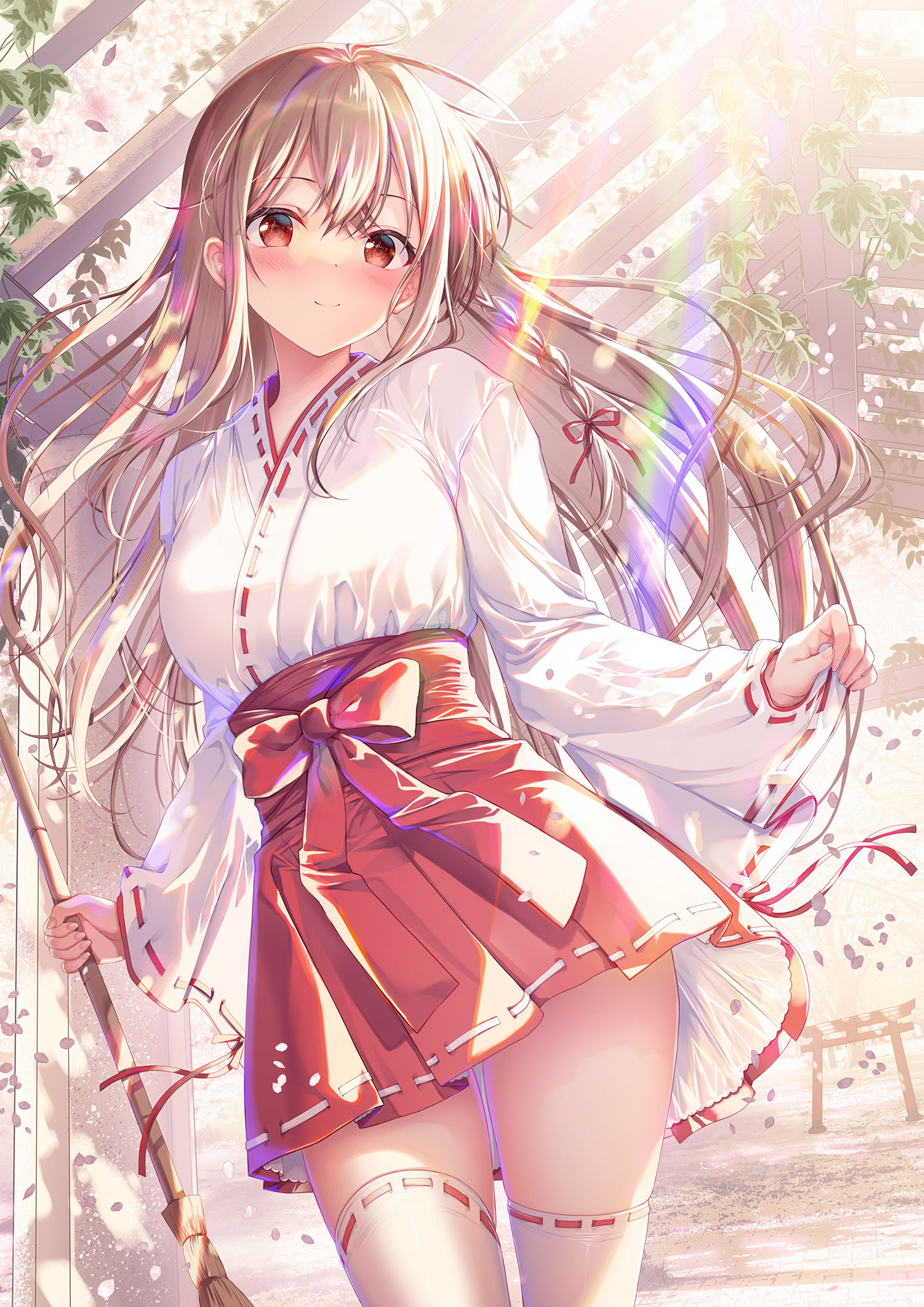 恋の桜咲く插画图片壁纸