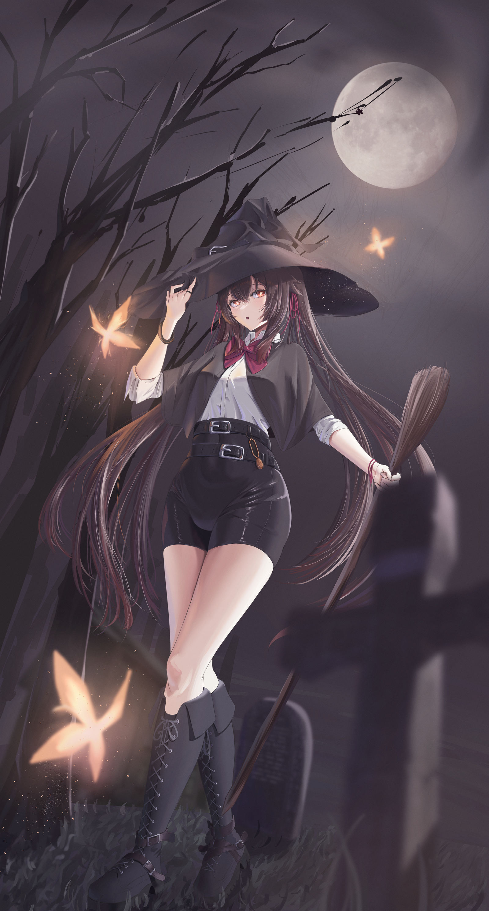 ハロウィン胡桃插画图片壁纸