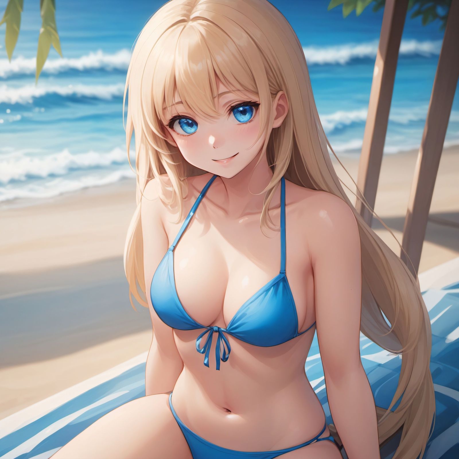 微笑的女孩插画图片壁纸