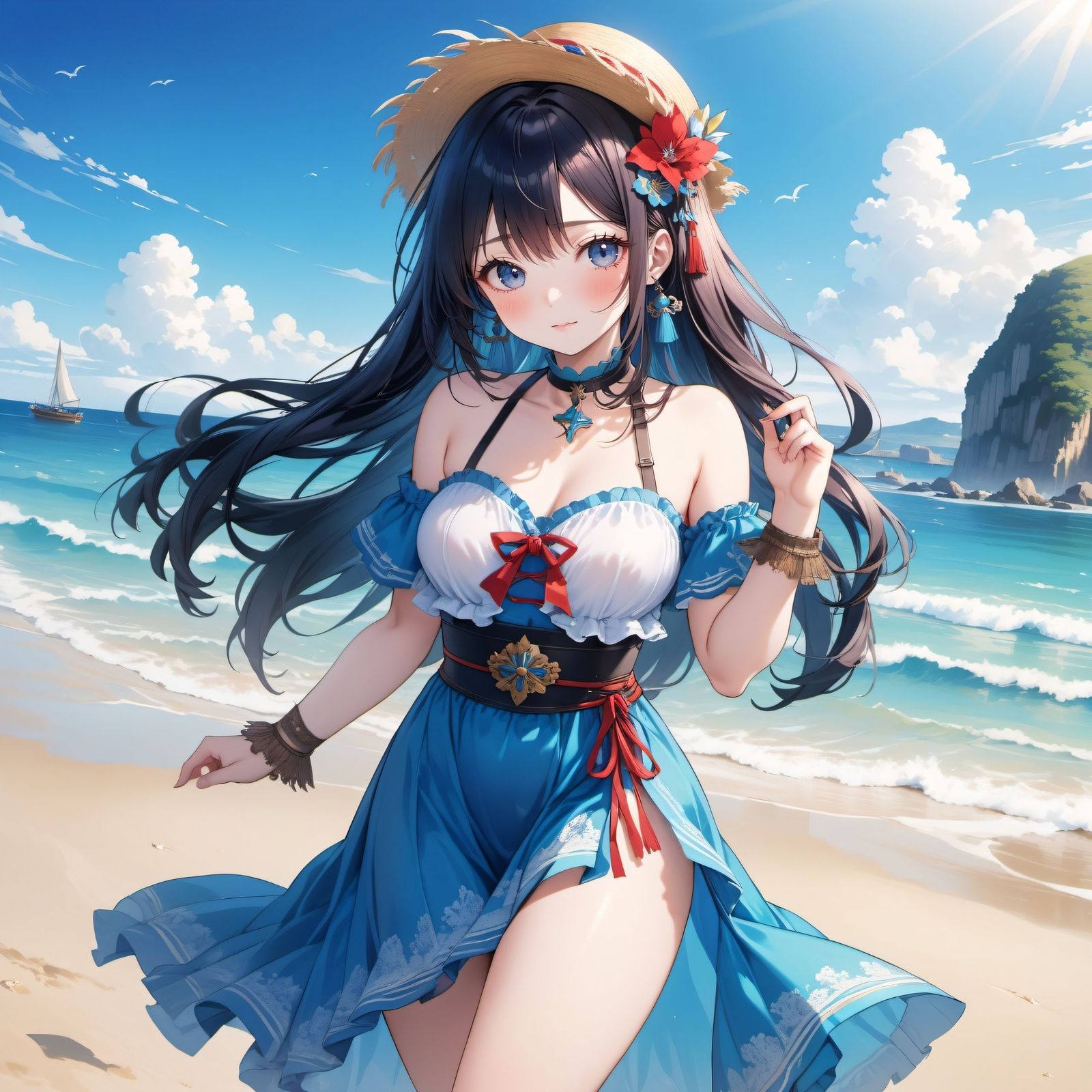 夏日海滨头像同人高清图