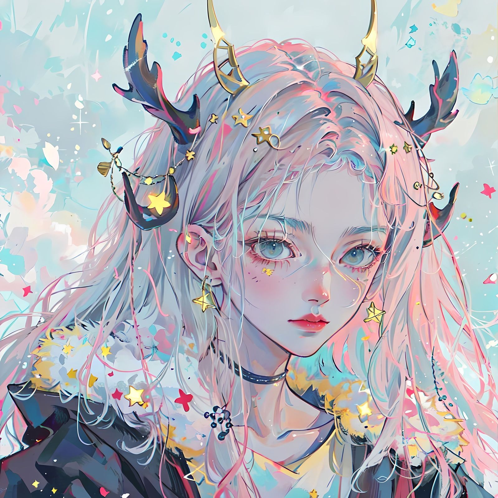 驼鹿精灵-半写实手绘驼鹿精灵