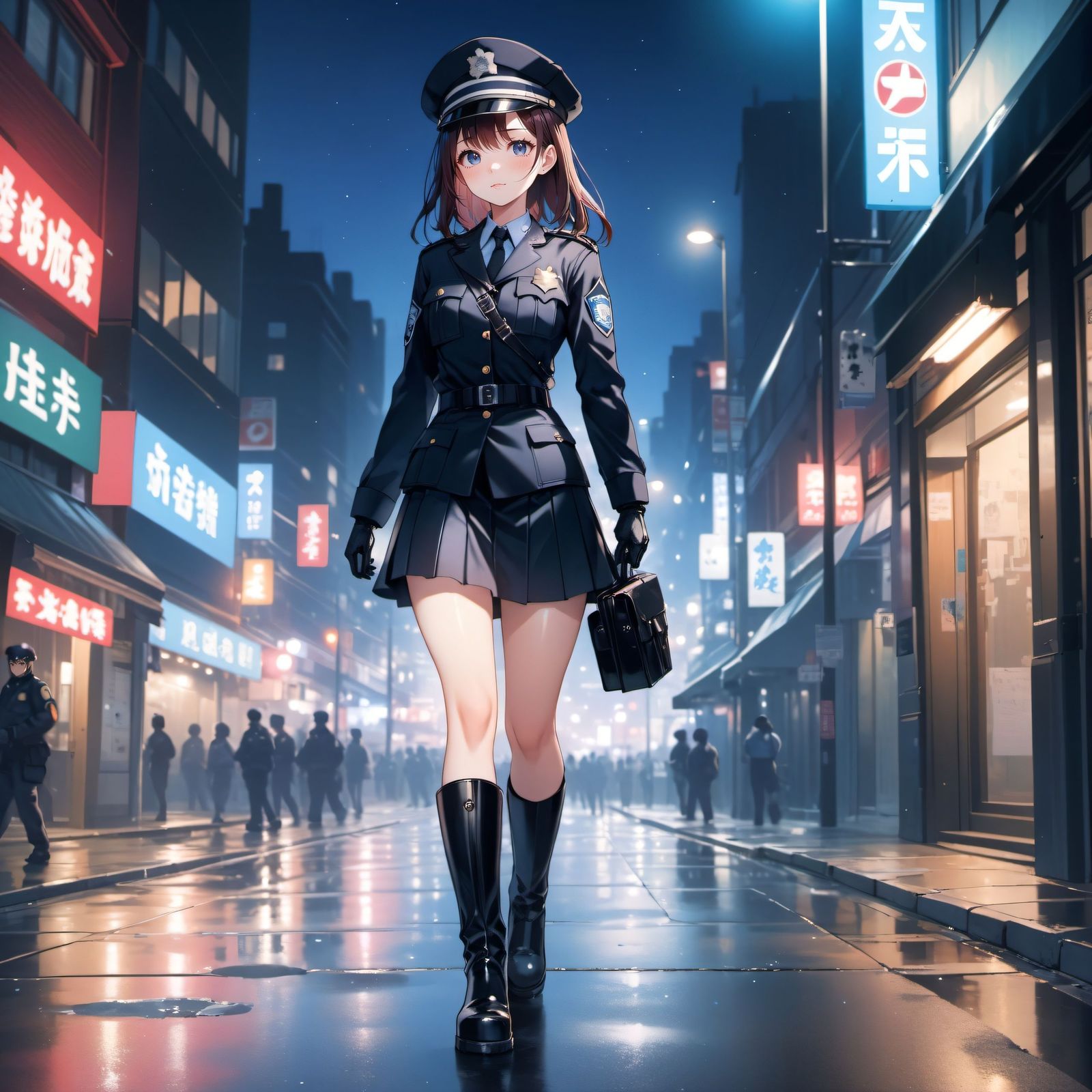 长靴女警-二次元大模型长靴