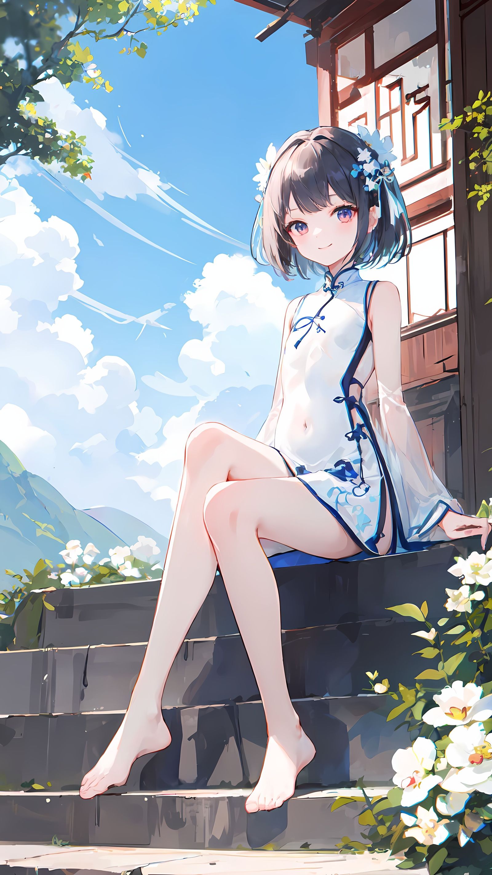 小女孩插画图片壁纸