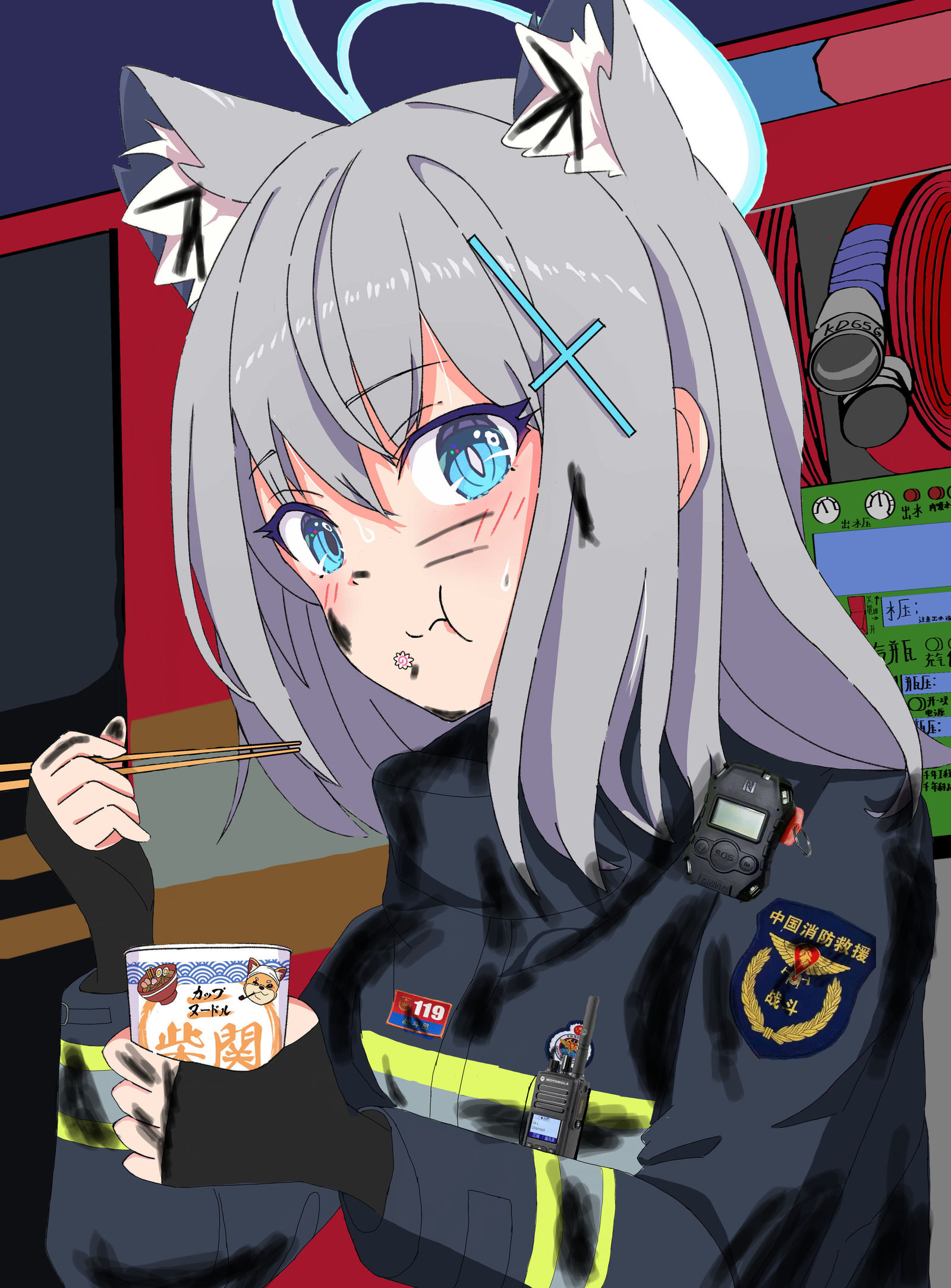 和老师出完警的砂狼白子头像同人高清图