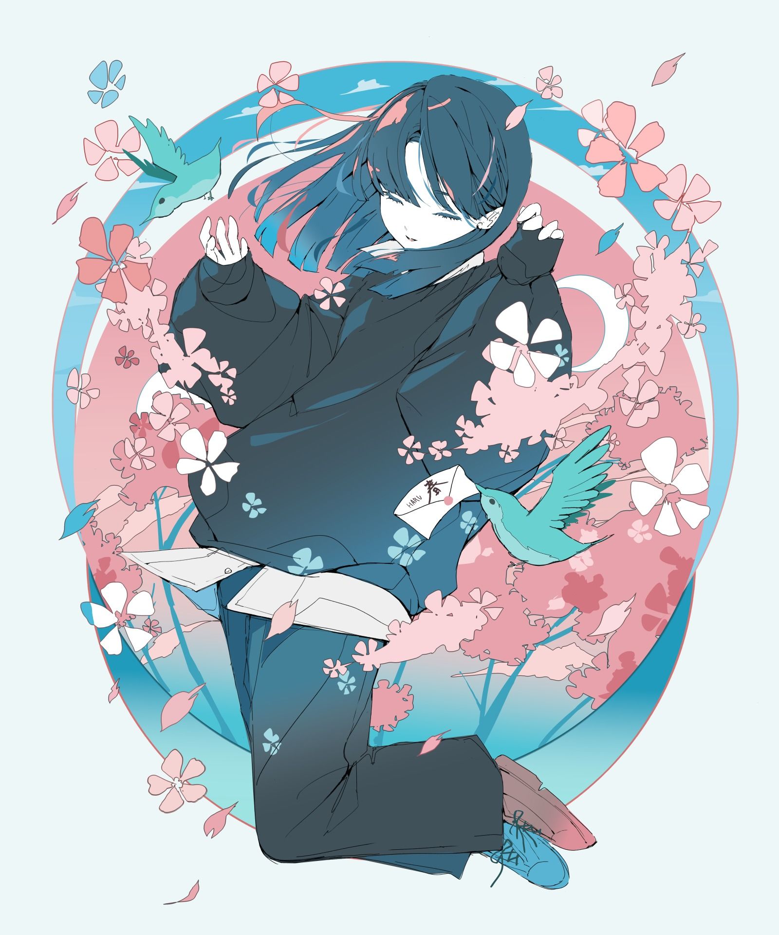 春爛漫。插画图片壁纸