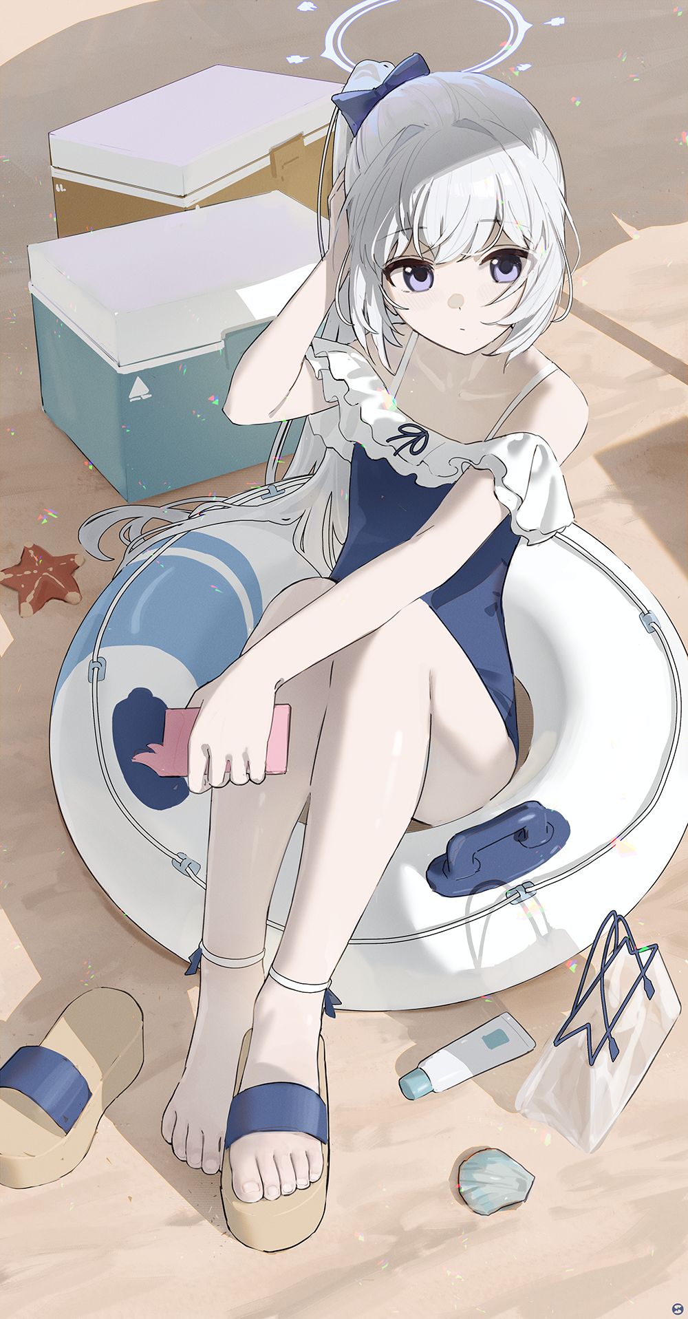 Day013_泳装宫子插画图片壁纸