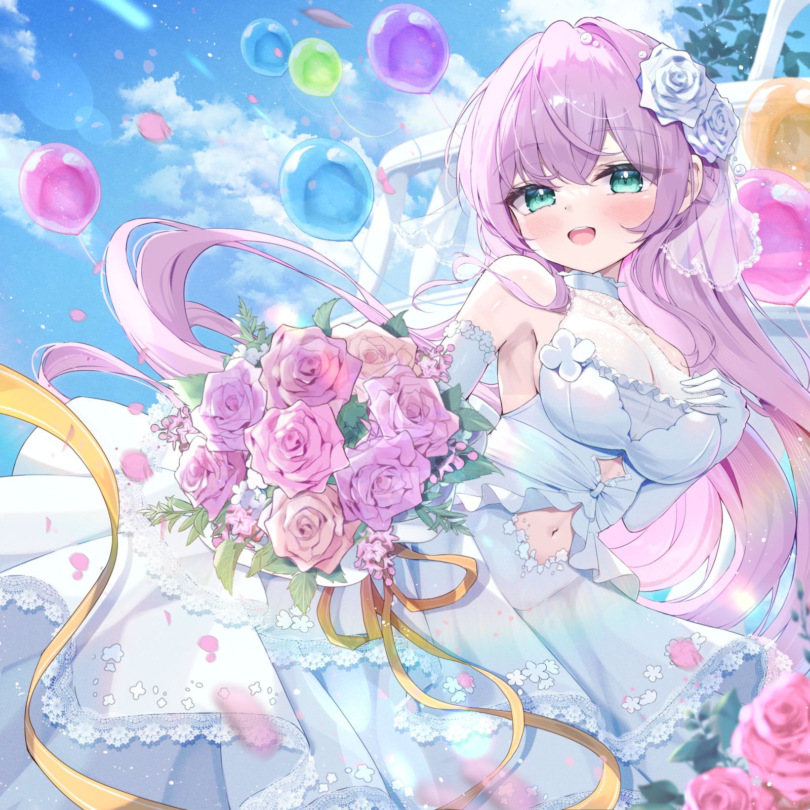 祝福のアクセラウェーブ插画图片壁纸