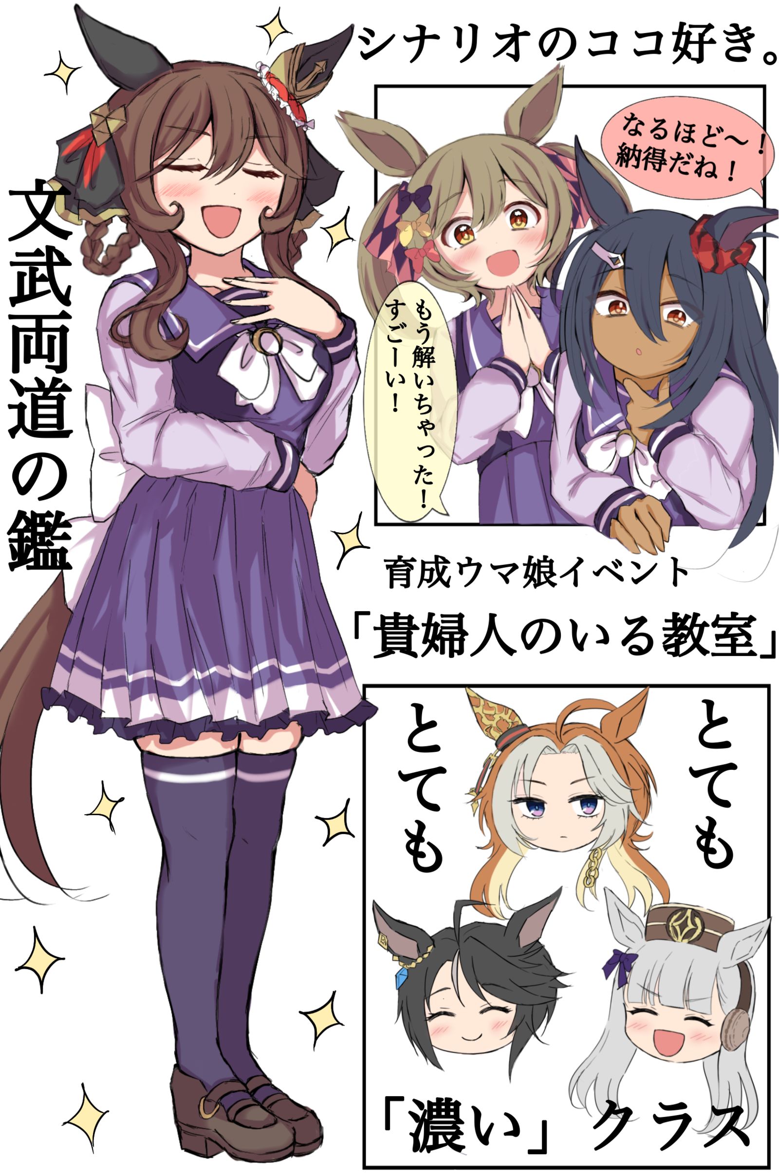 ジェンティルさんのクラス、めっちゃ楽しそう。插画图片壁纸