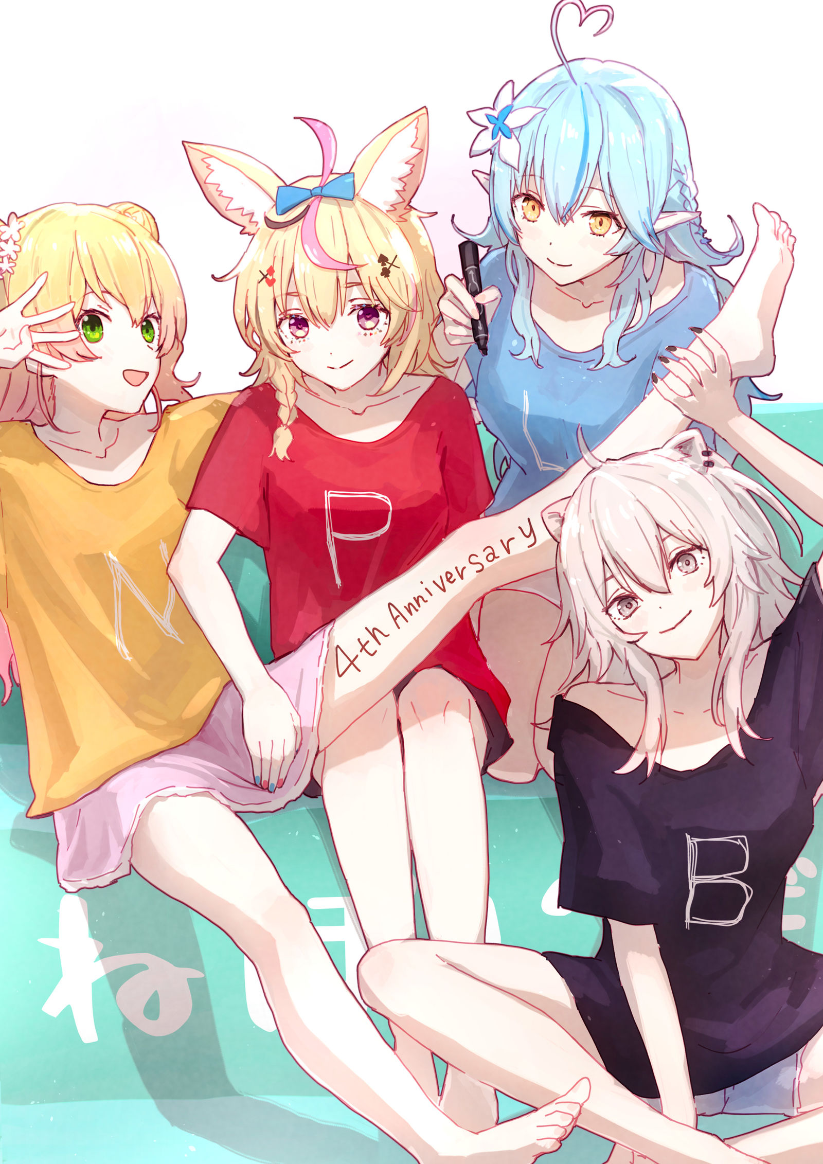 祝ねぽらぼ4周年-桃铃音音尾丸波尔卡