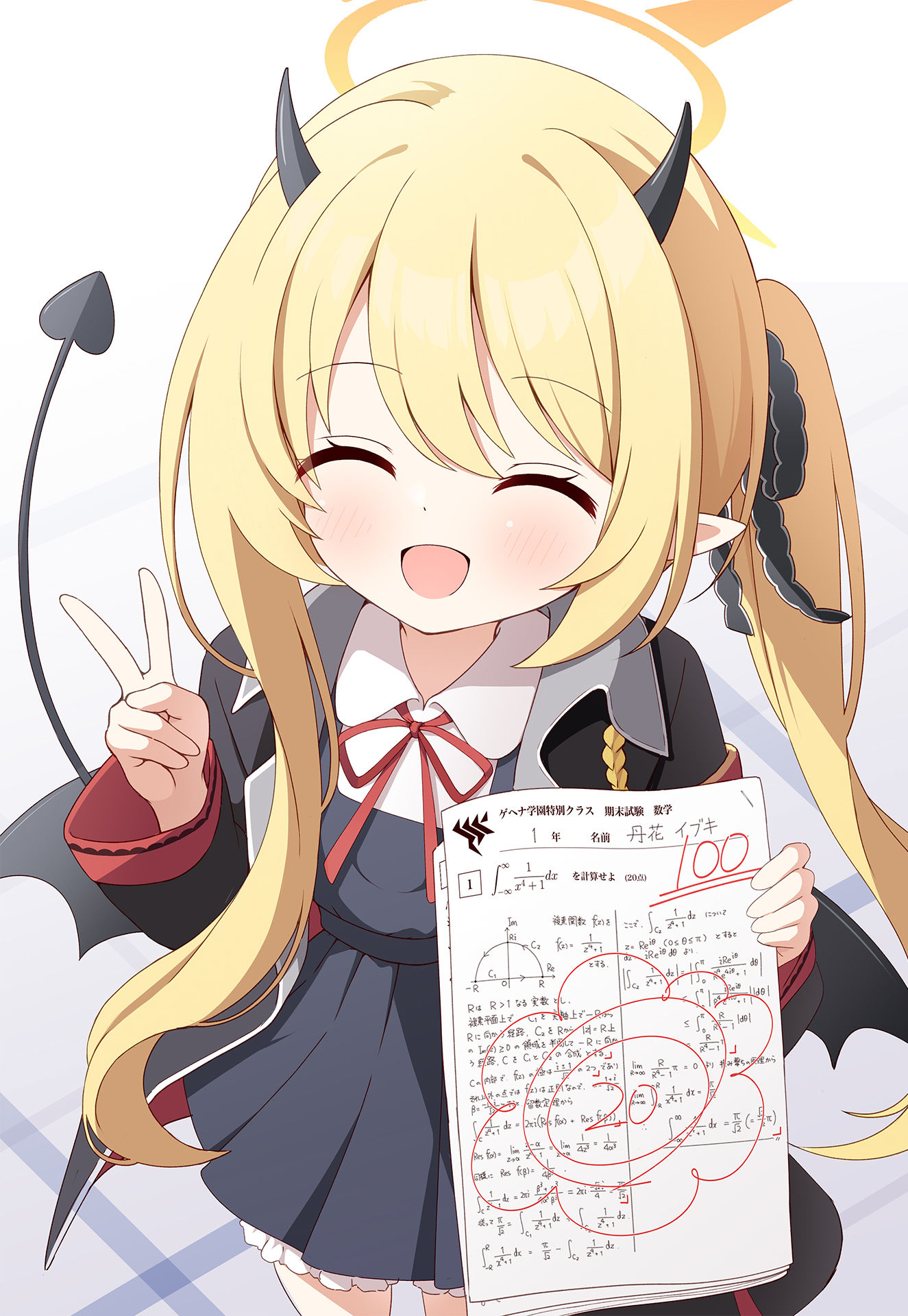「見てー！100点だよー！」插画图片壁纸
