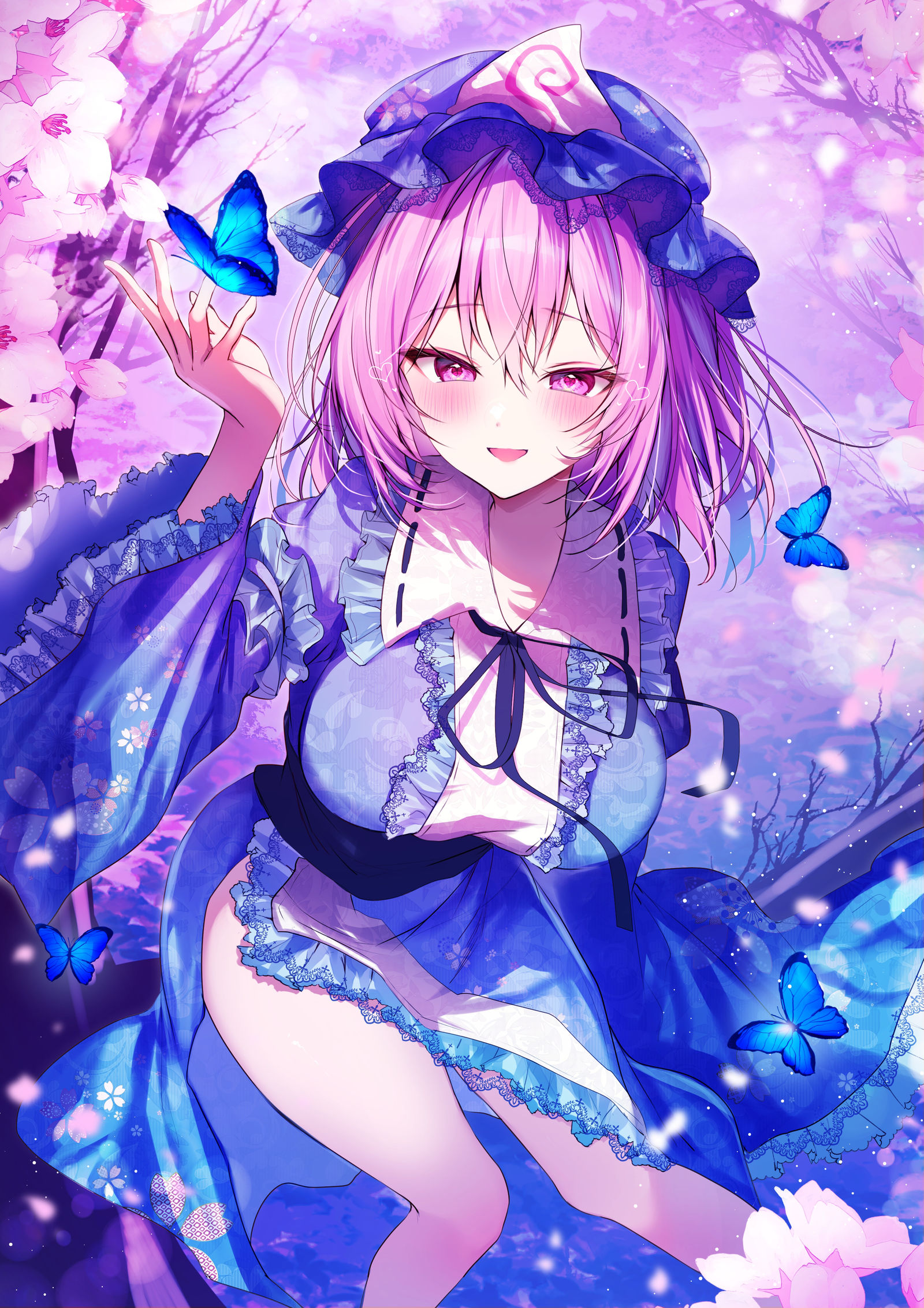 幽々子插画图片壁纸