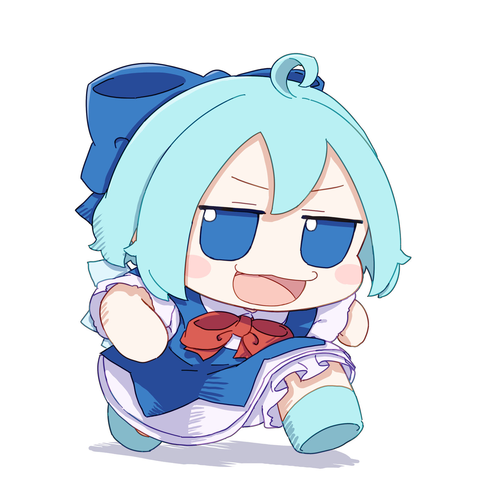 流行りのポーズを真似するふもふもちるの插画图片壁纸