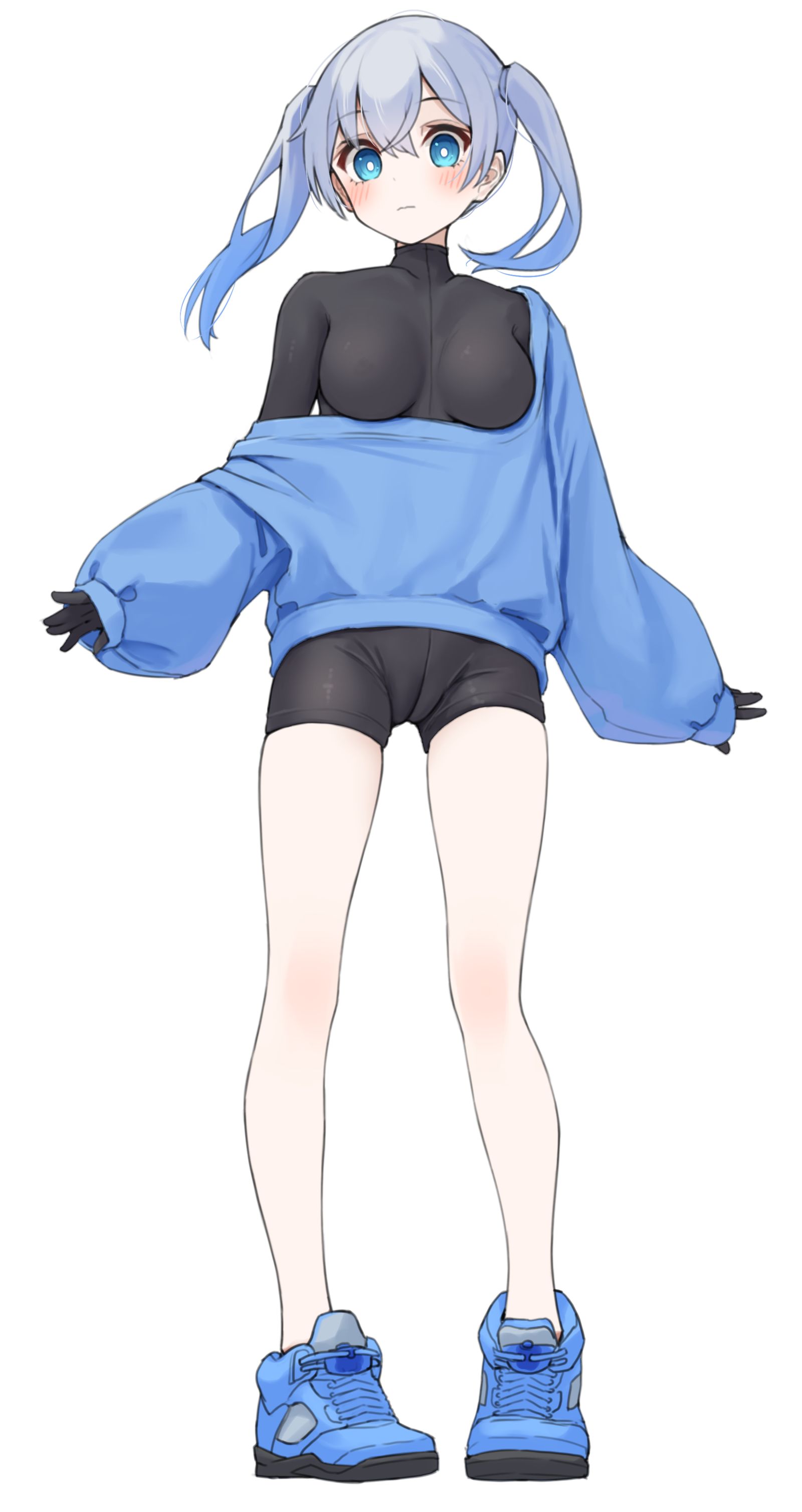 ぴちぴち超オフショルスウェットちゃん插画图片壁纸