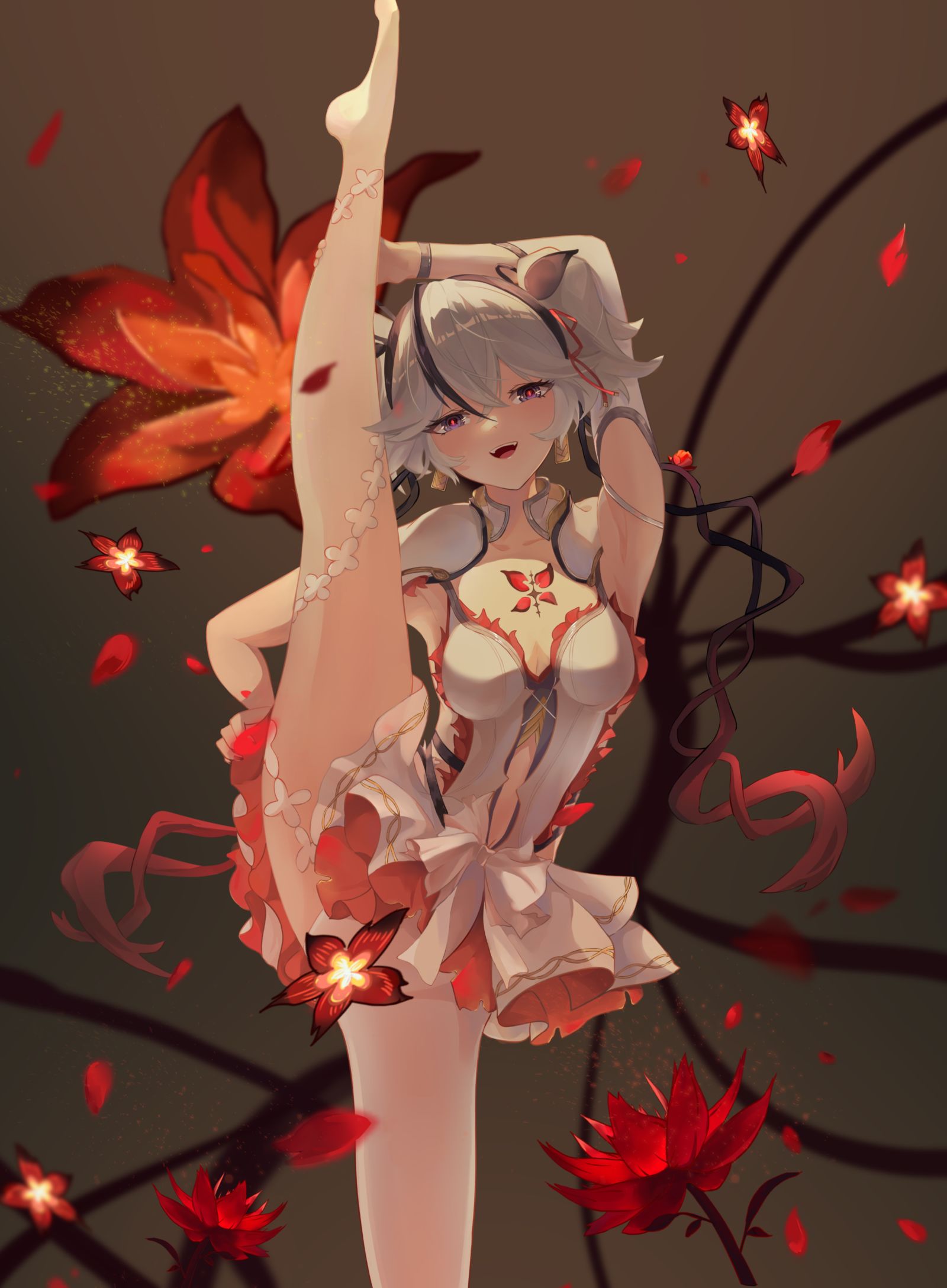 ［椿］绽放插画图片壁纸