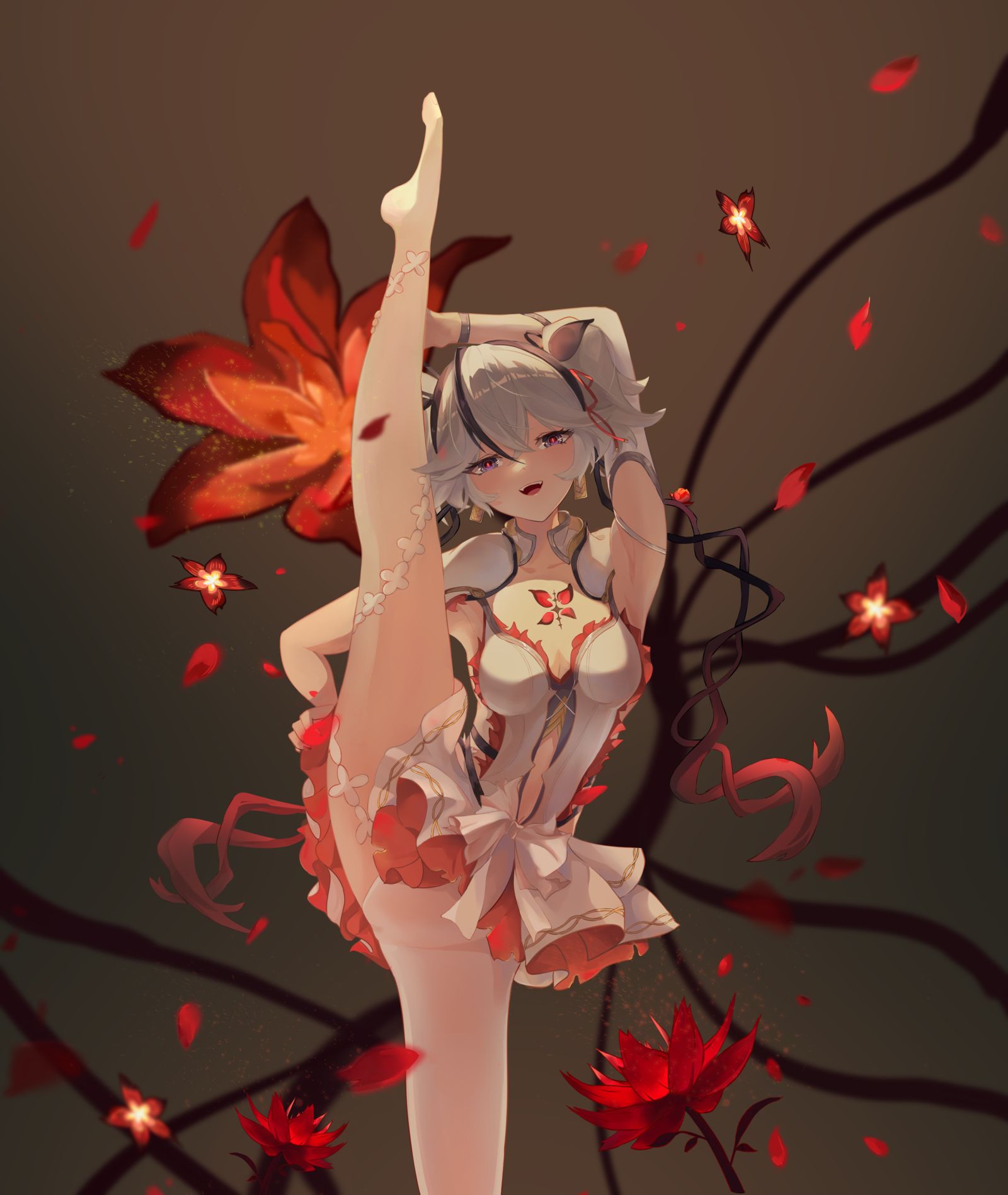 ［椿］绽放插画图片壁纸