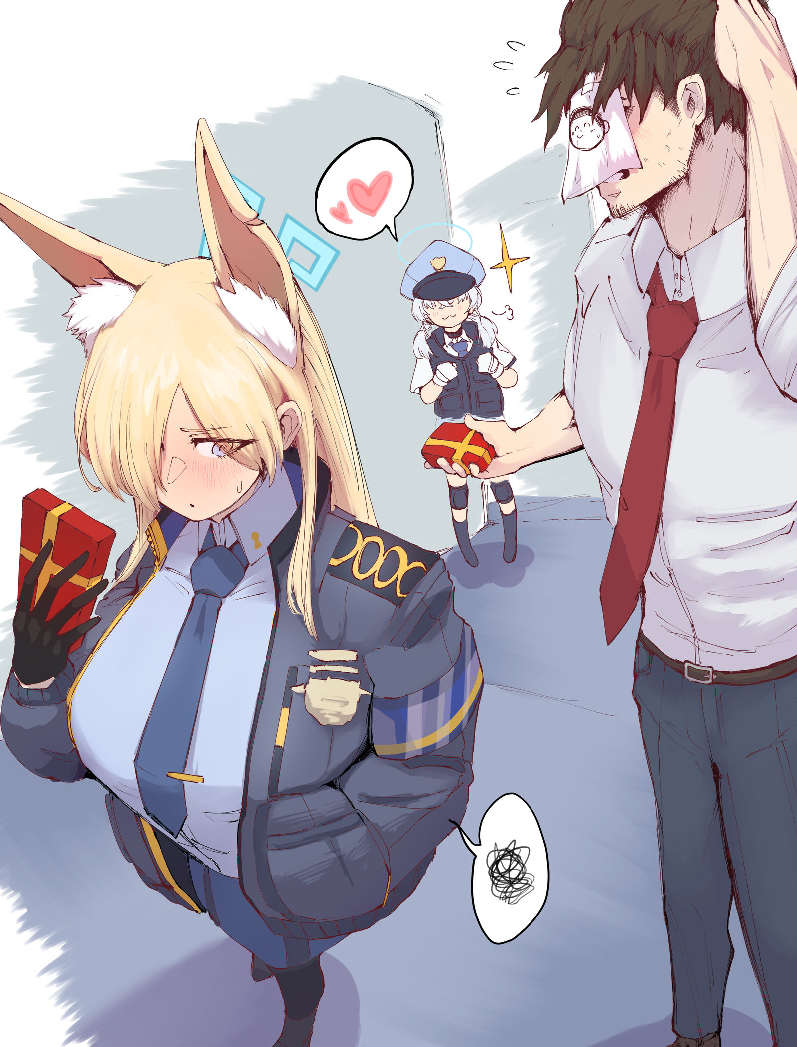 本命チョコを貰う二人