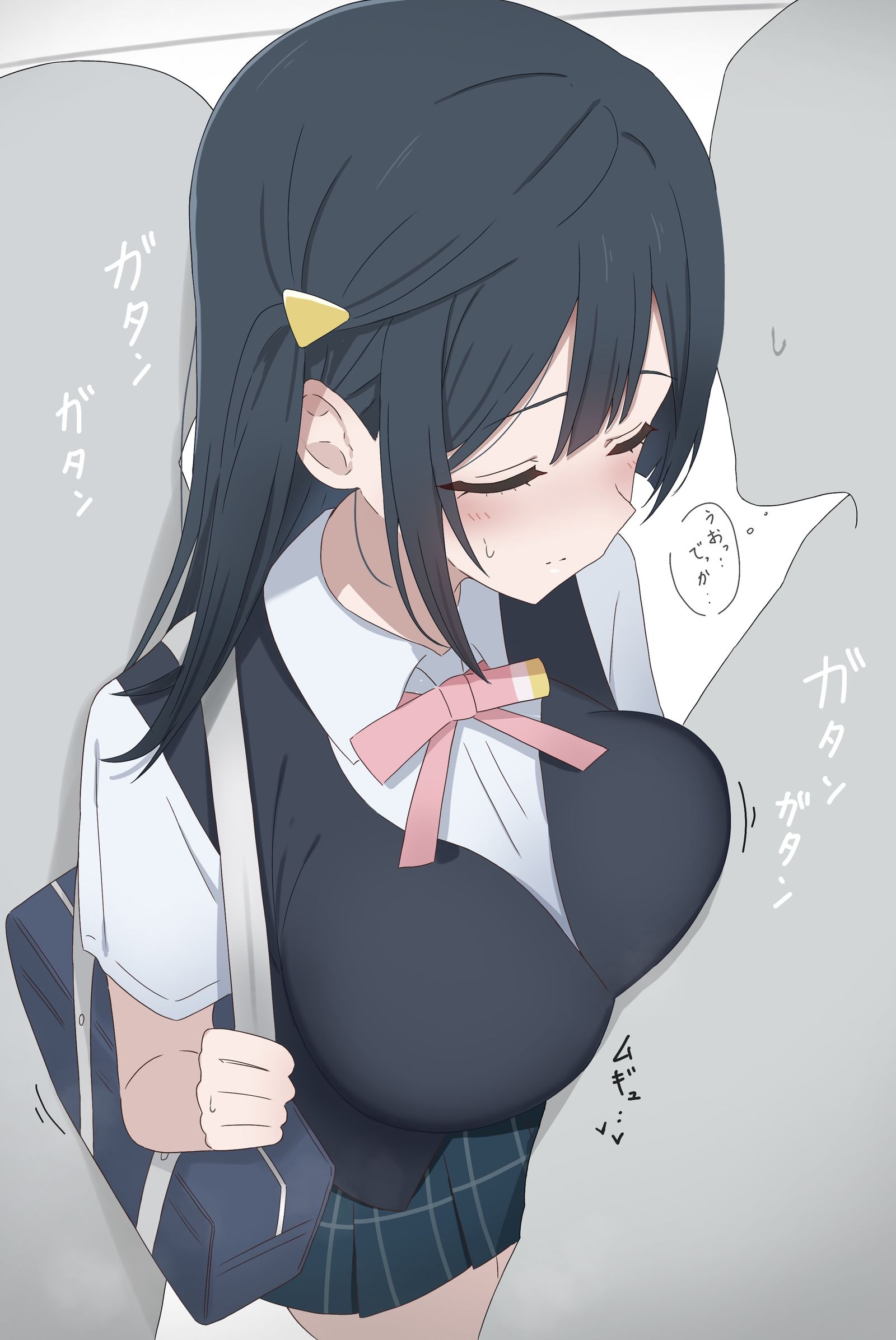 満員電車…♡插画图片壁纸