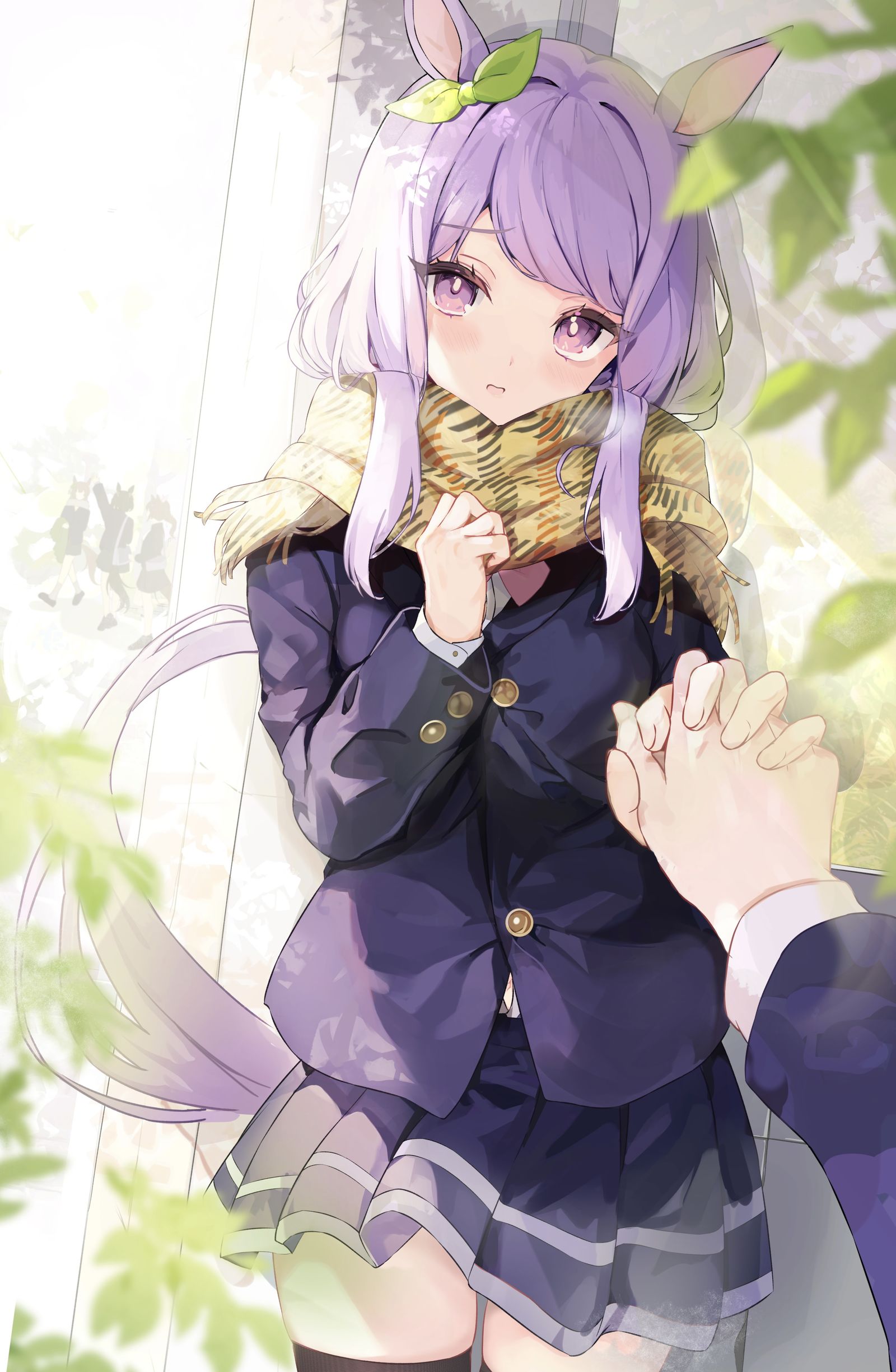 放課後、校舎裏で手を繋いでくれるマックイーン插画图片壁纸