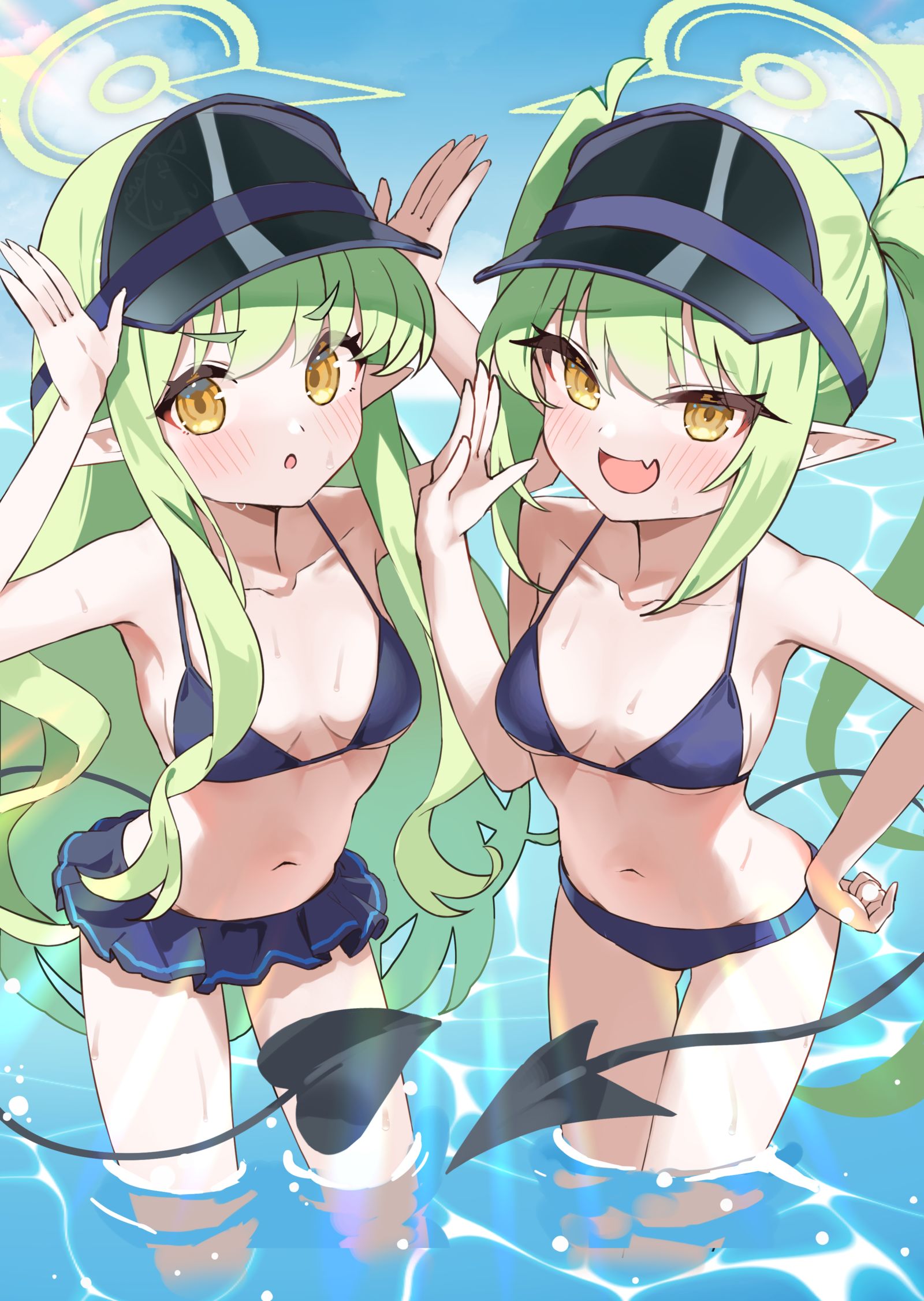 水着を着てくれたシュポガキ插画图片壁纸