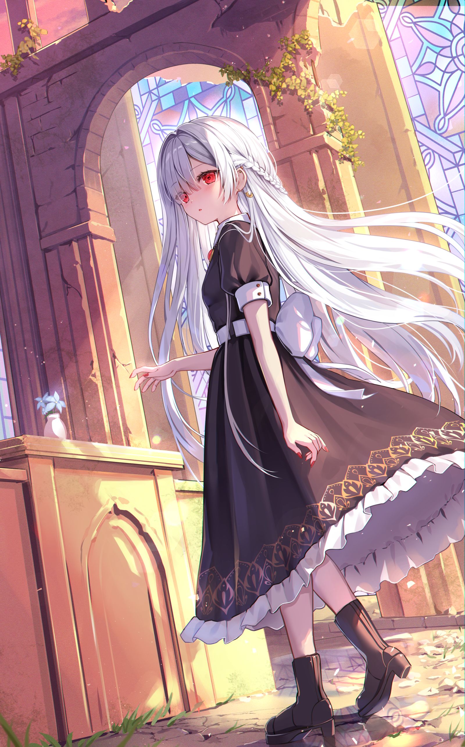 忘れられた地に花を插画图片壁纸