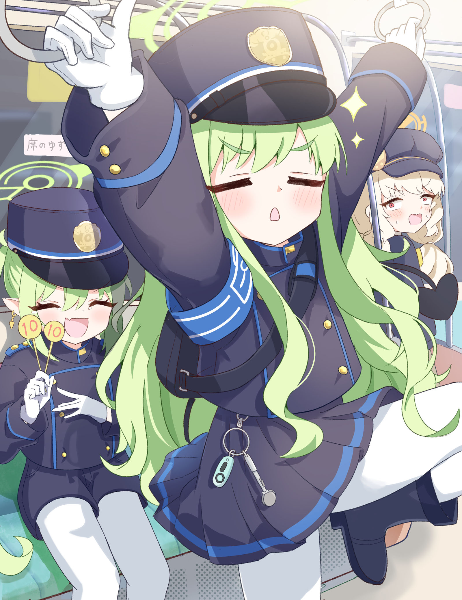 つり革たいそうだいいちー！插画图片壁纸