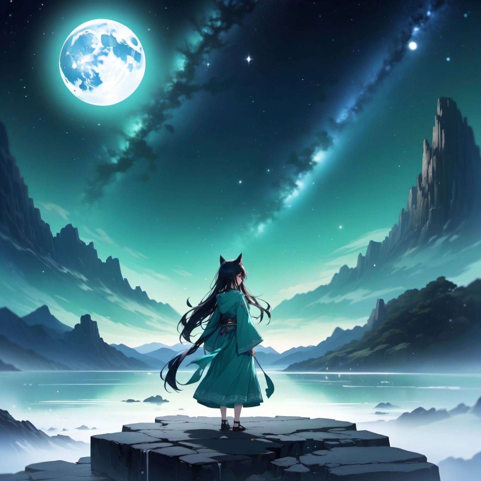明月似玉盆，朗星如玄目。头像同人高清图