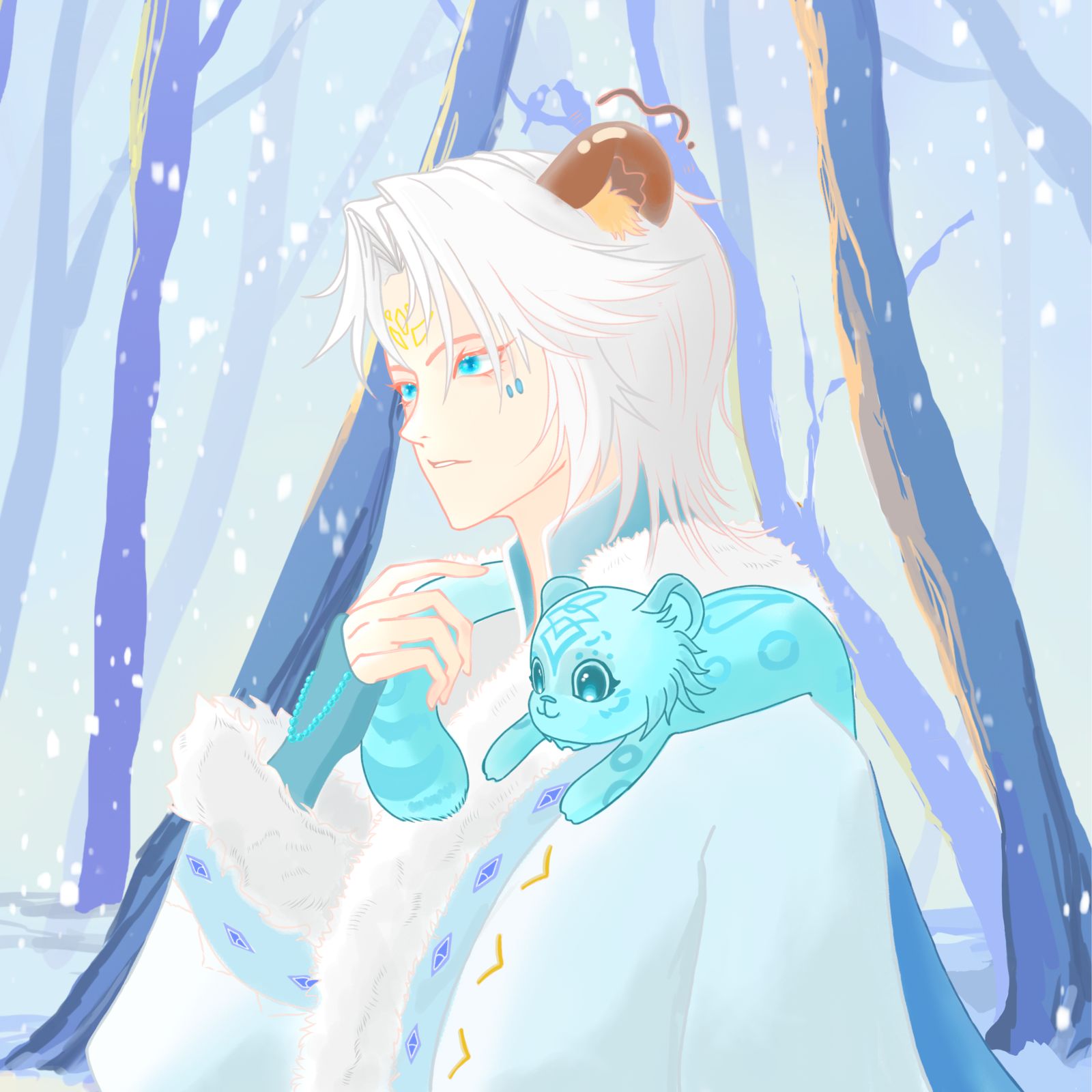 小雪豹头像同人高清图