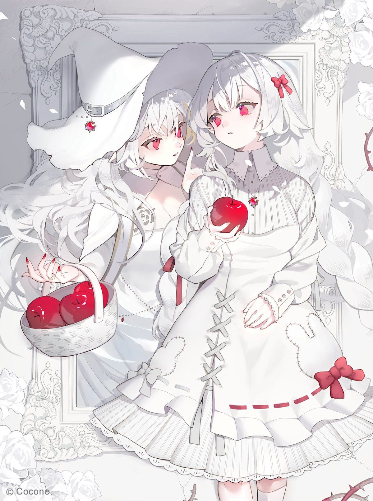 浅调绮梦：夏炉笔下的二次元少女绘卷插画图片壁纸