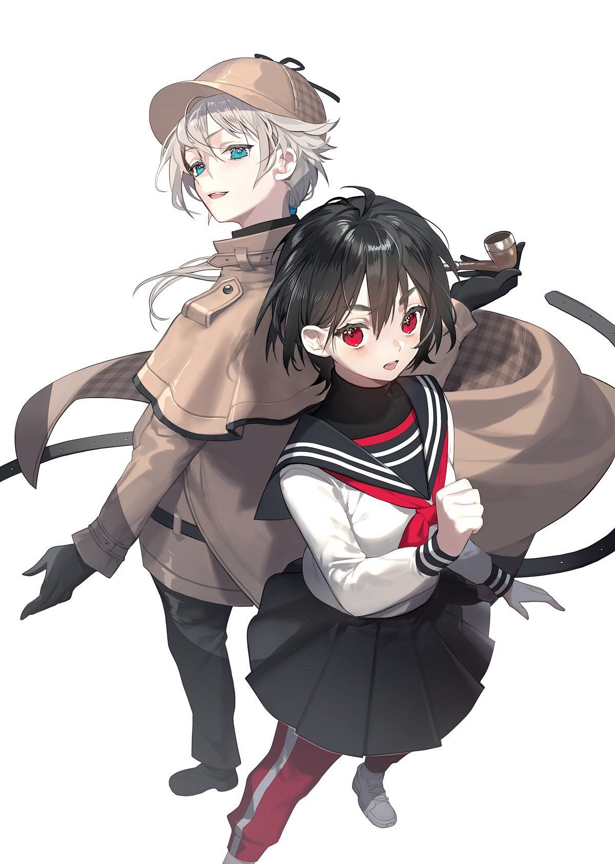 浅调绮梦：夏炉笔下的二次元少女绘卷插画图片壁纸