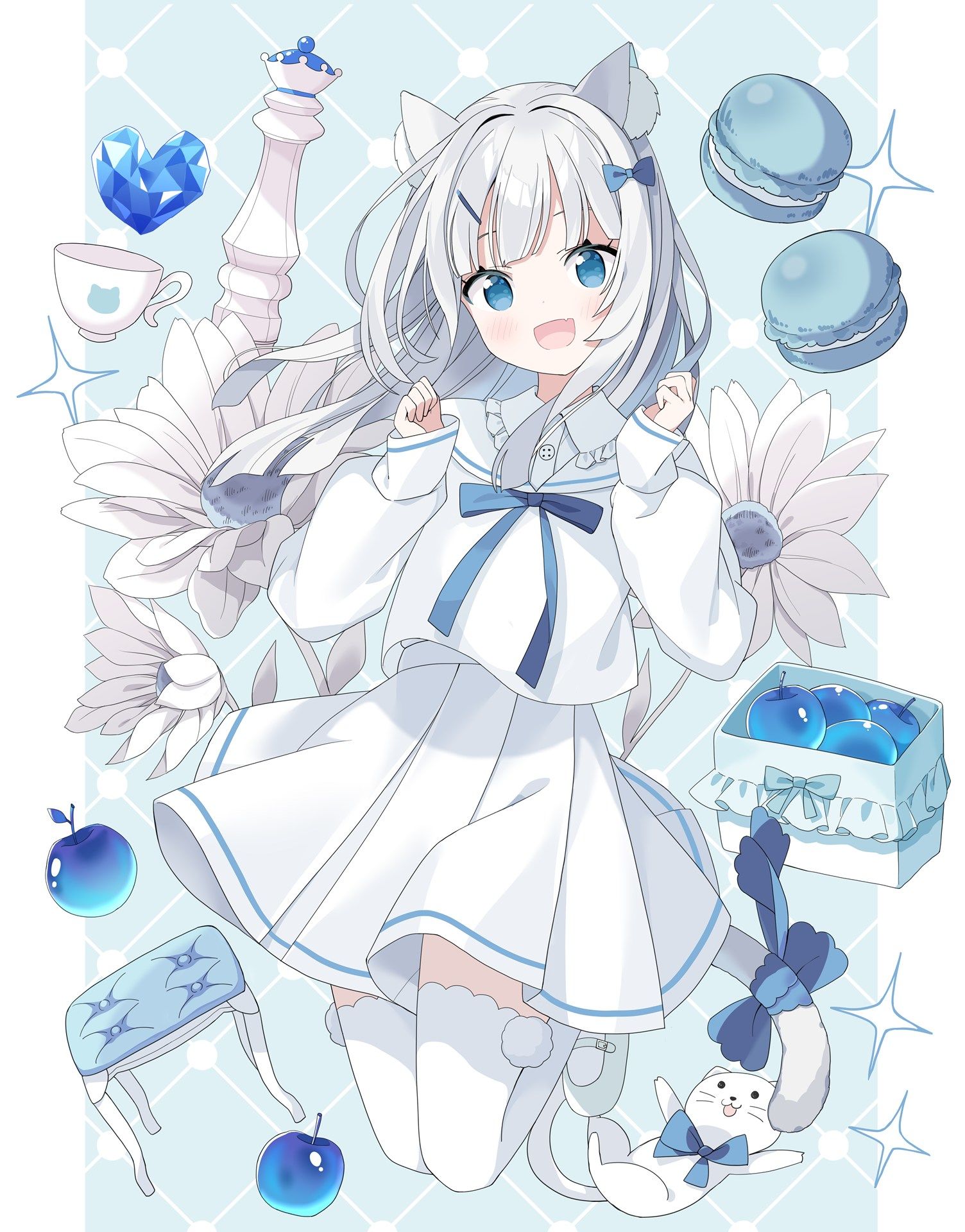 White×Blue头像同人高清图