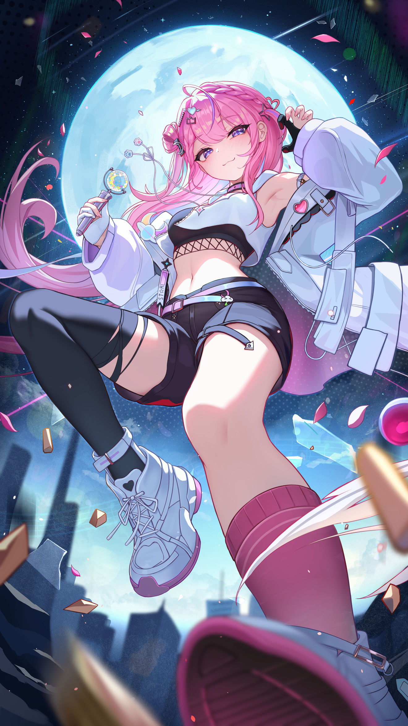 月隐空夜（commission）插画图片壁纸