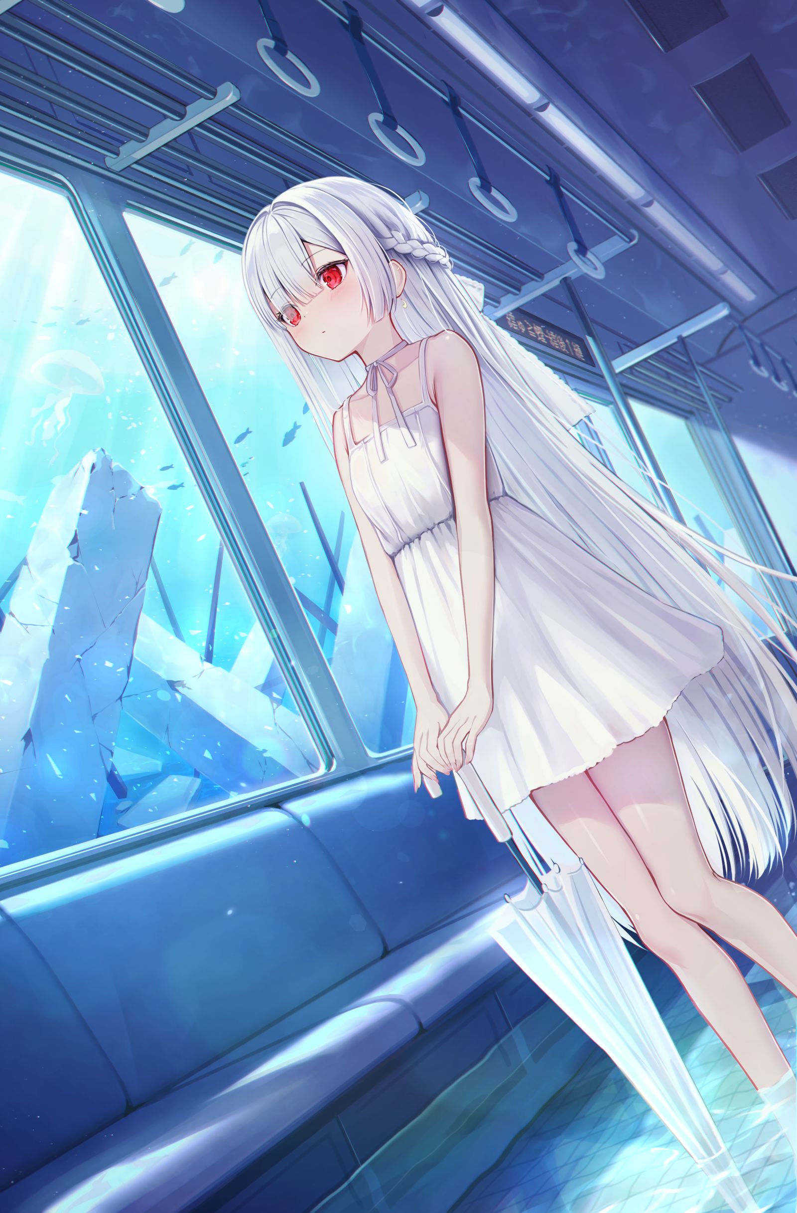 海想列車插画图片壁纸