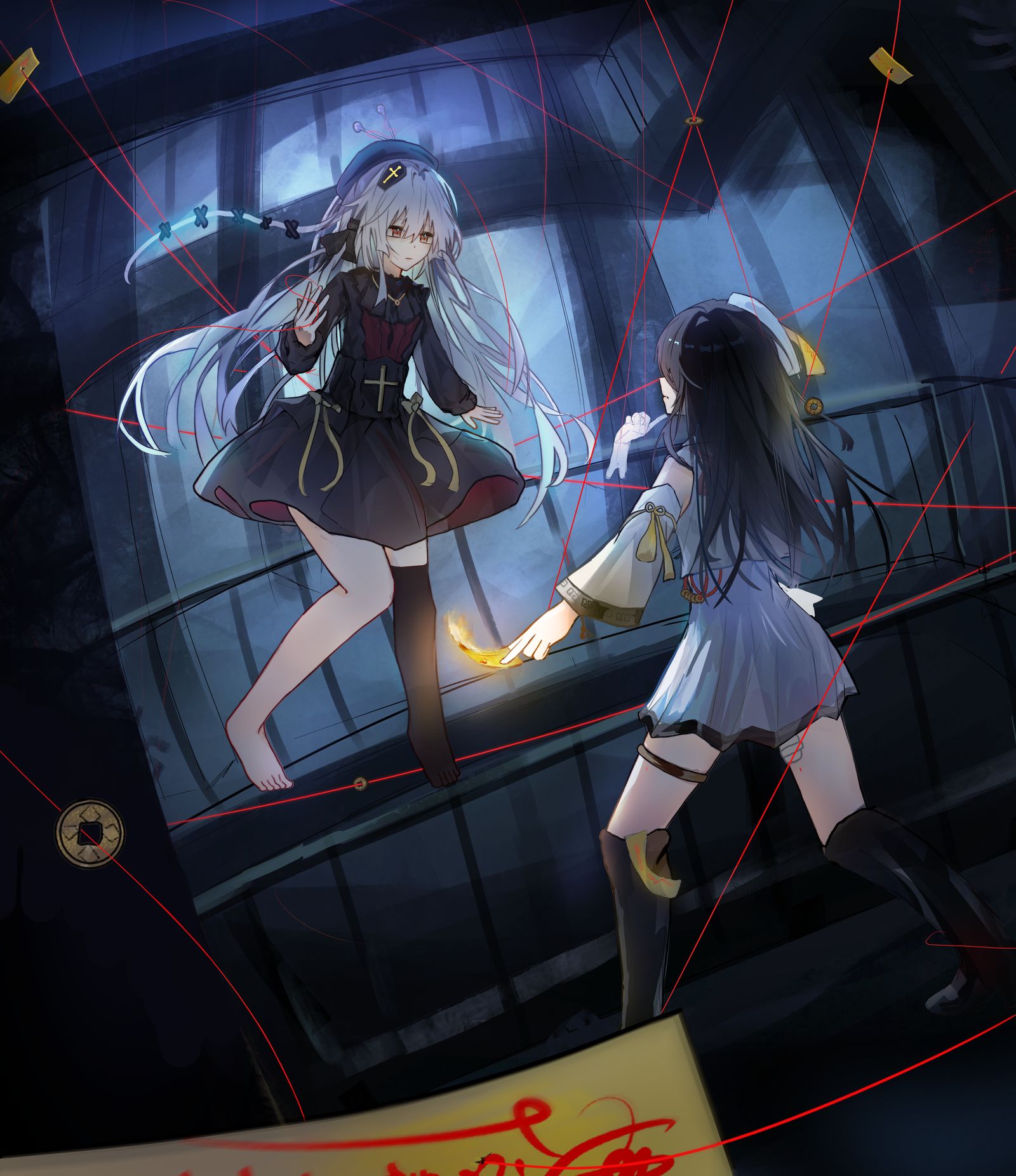 诡异加美少女还是俩位美少女，嗯之间的故事我已经脑补很多了头像同人高清图