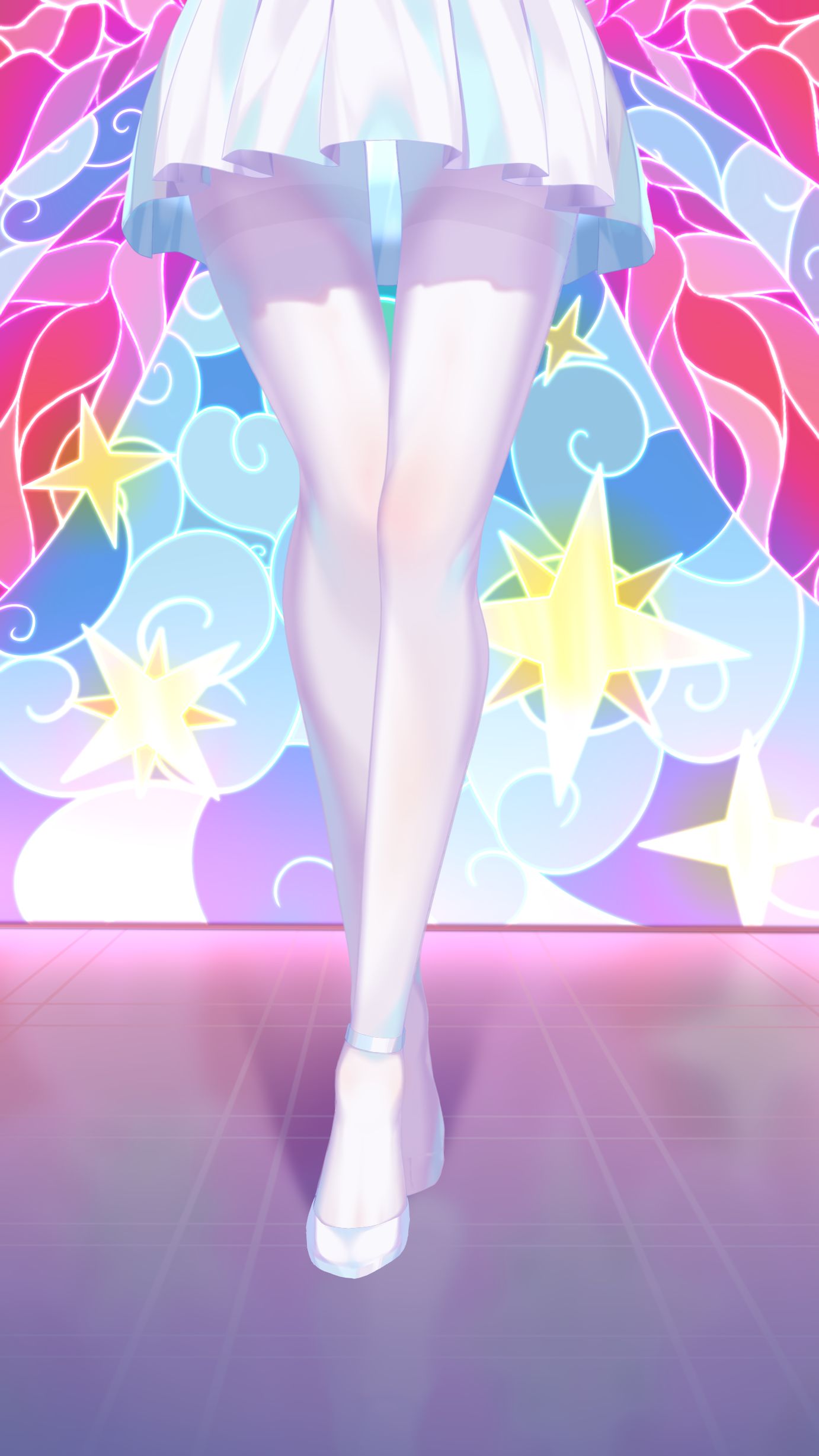 少女与彩绘玻璃-白丝腿
