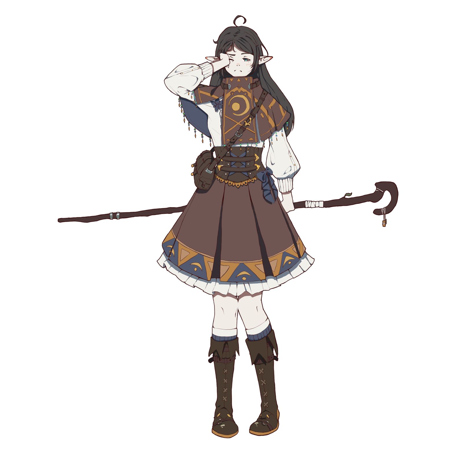法师艾莱瑞雅-平涂角色设计