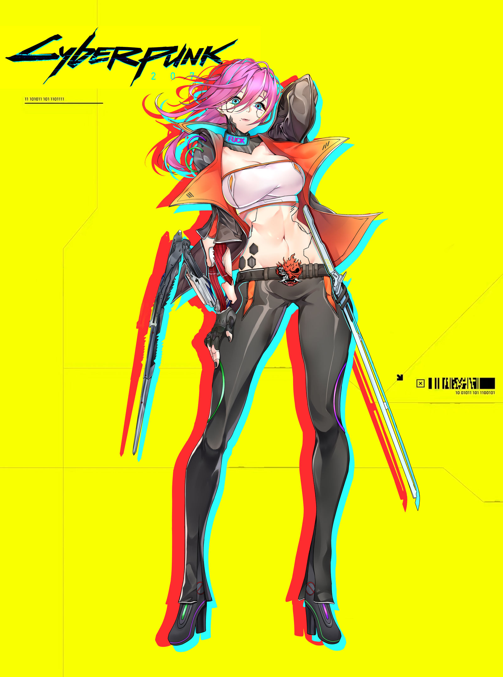 画了赛博朋克2077的oc!