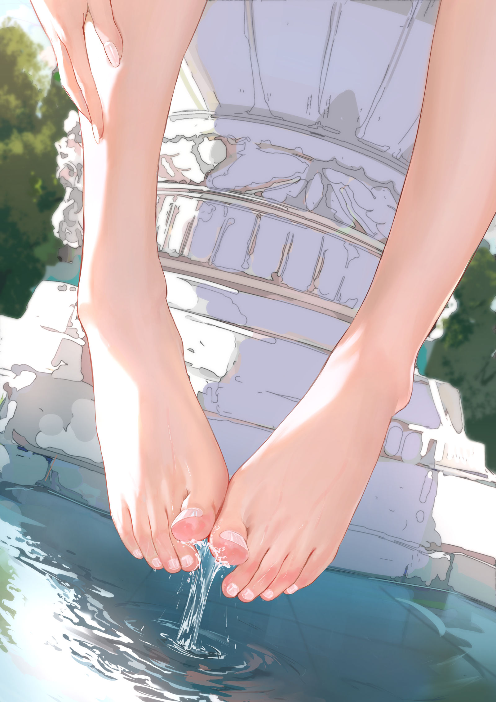 ゆ-少女裸足