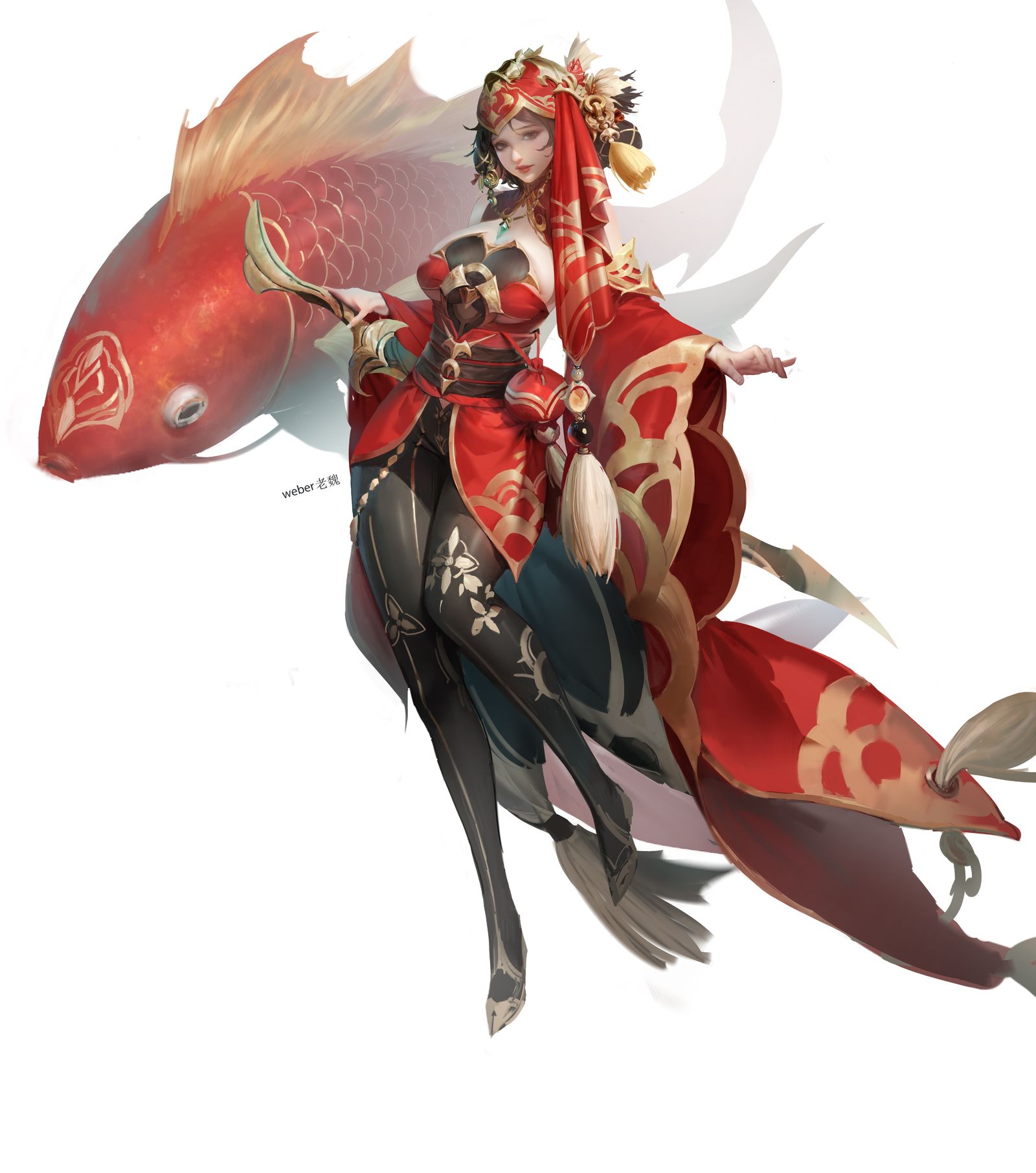 【金鱼姬】插画图片壁纸