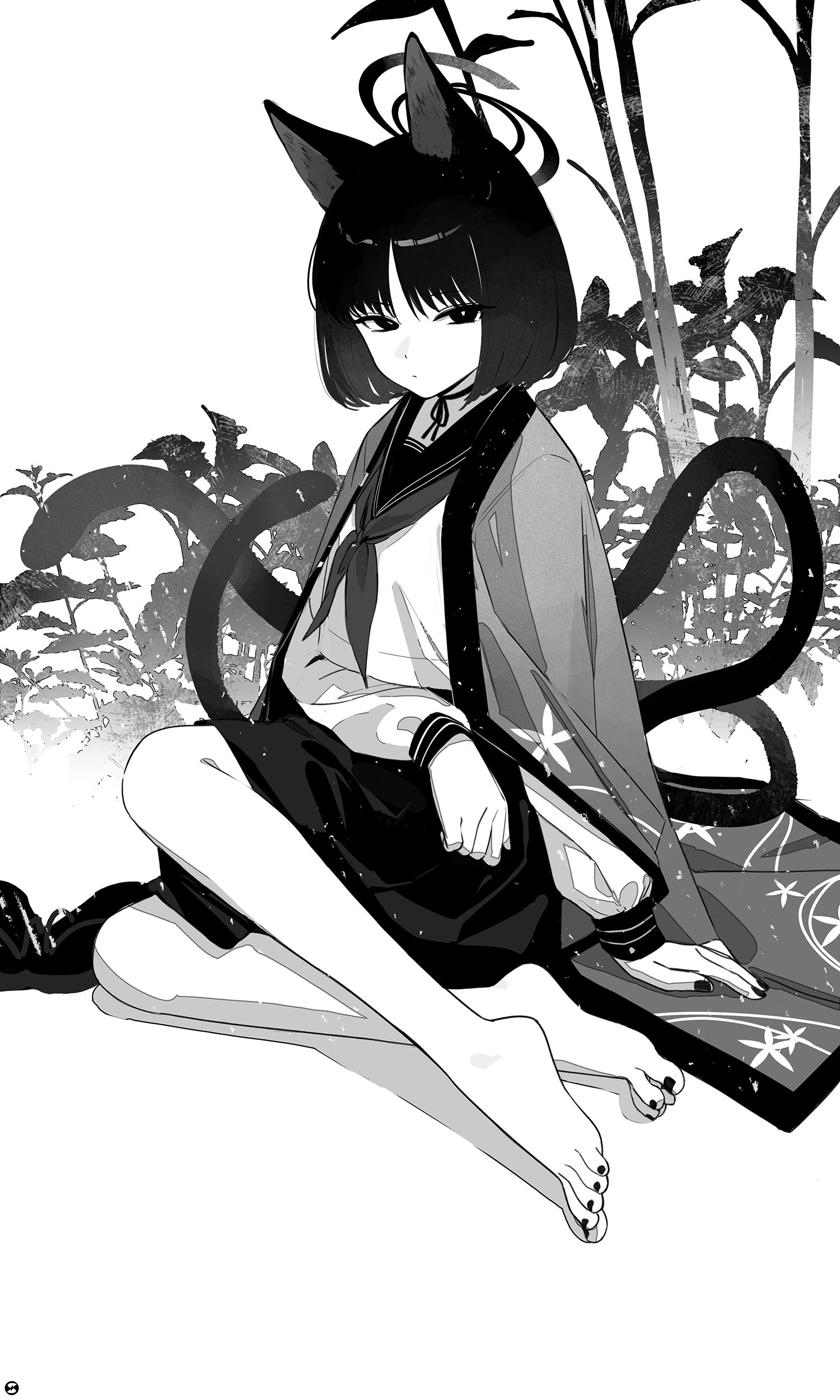 桐生桔梗插画图片壁纸