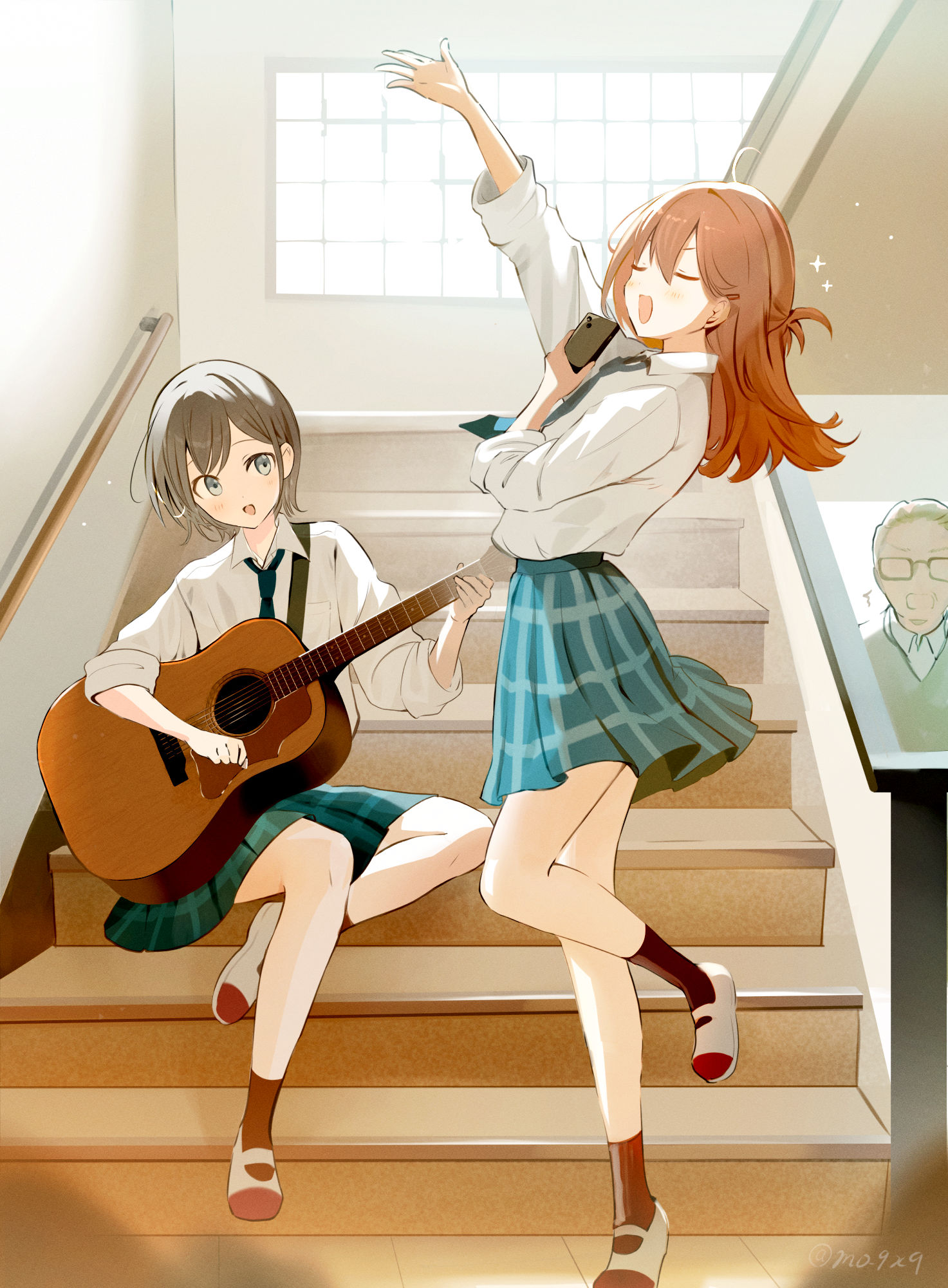 「放課後ゲリラライブ」插画图片壁纸